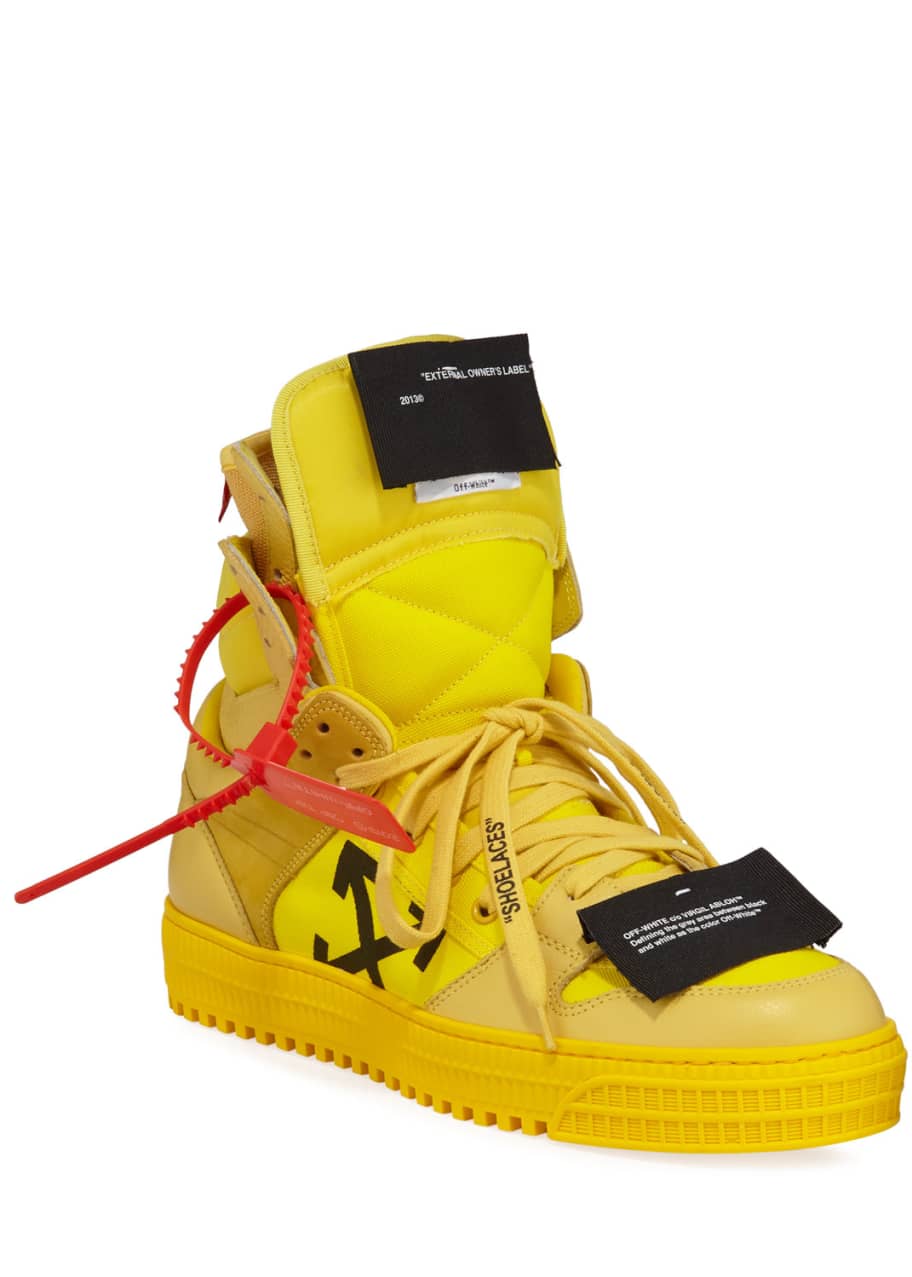 Off-White Men's Off Court High-Top Leather Sneakers - Bergdorf Goodman