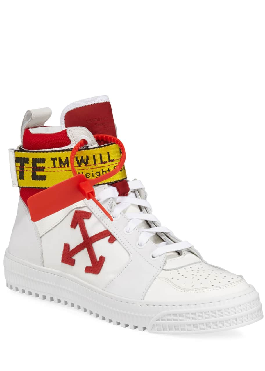 Off-White Men's Industrial Belt-Strap High-Top Sneakers - Bergdorf Goodman