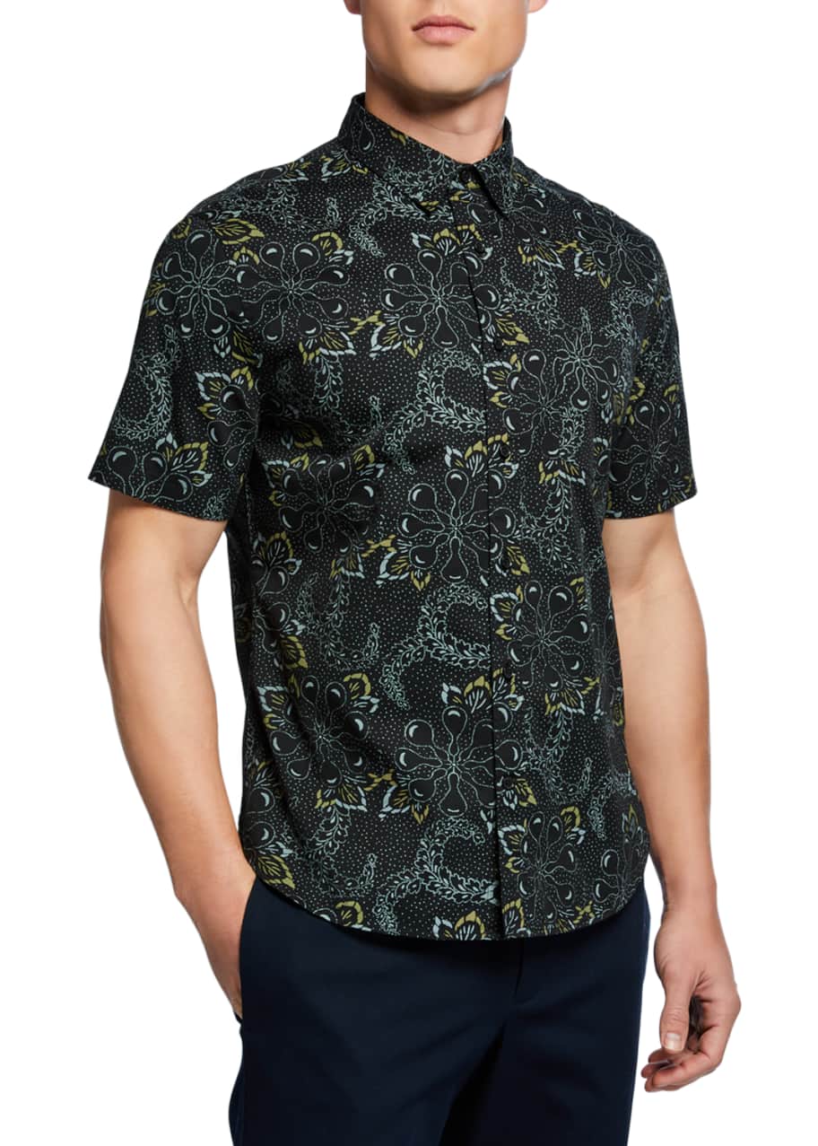 Vince Men's Short-Sleeve Floral Graphic Sport Shirt - Bergdorf Goodman