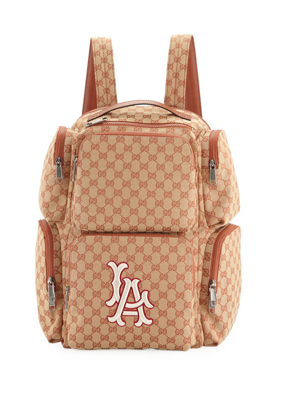 Gucci Men s Large Original GG Backpack with LA Angels MLB Applique