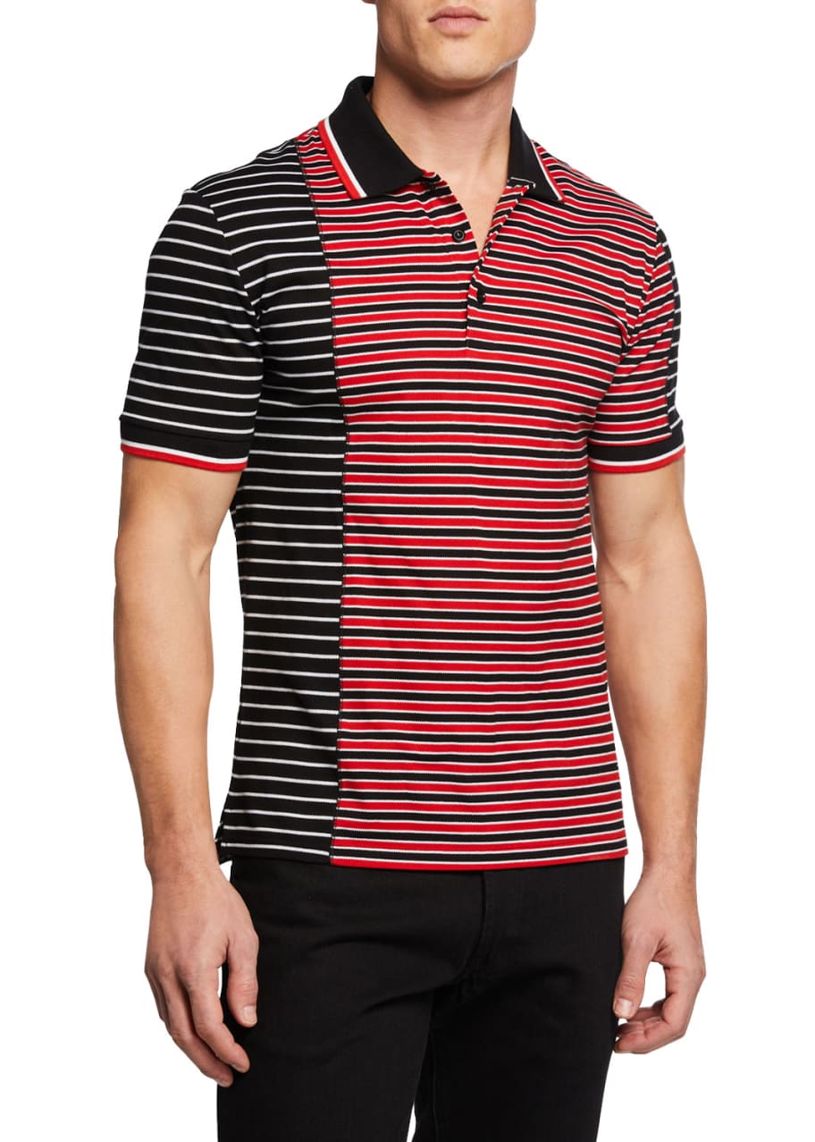 Givenchy Men's Asymmetrical-Stripes Slim-Fit Polo Shirt - Bergdorf Goodman
