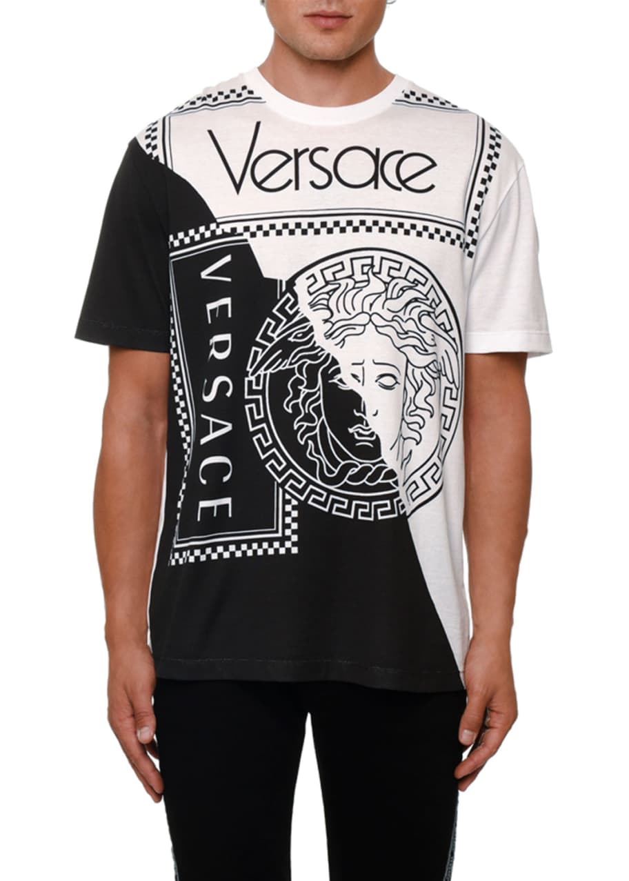 Versace Men's Colorblock Medusa Logo Graphic T-Shirt - Bergdorf Goodman