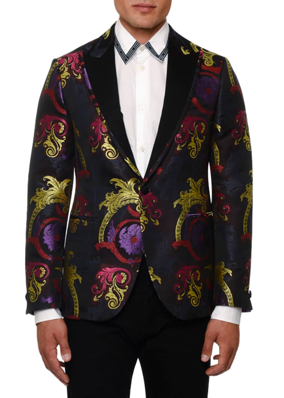 Versace Men's Multi Baroque Jacquard Evening Jacket - Bergdorf Goodman