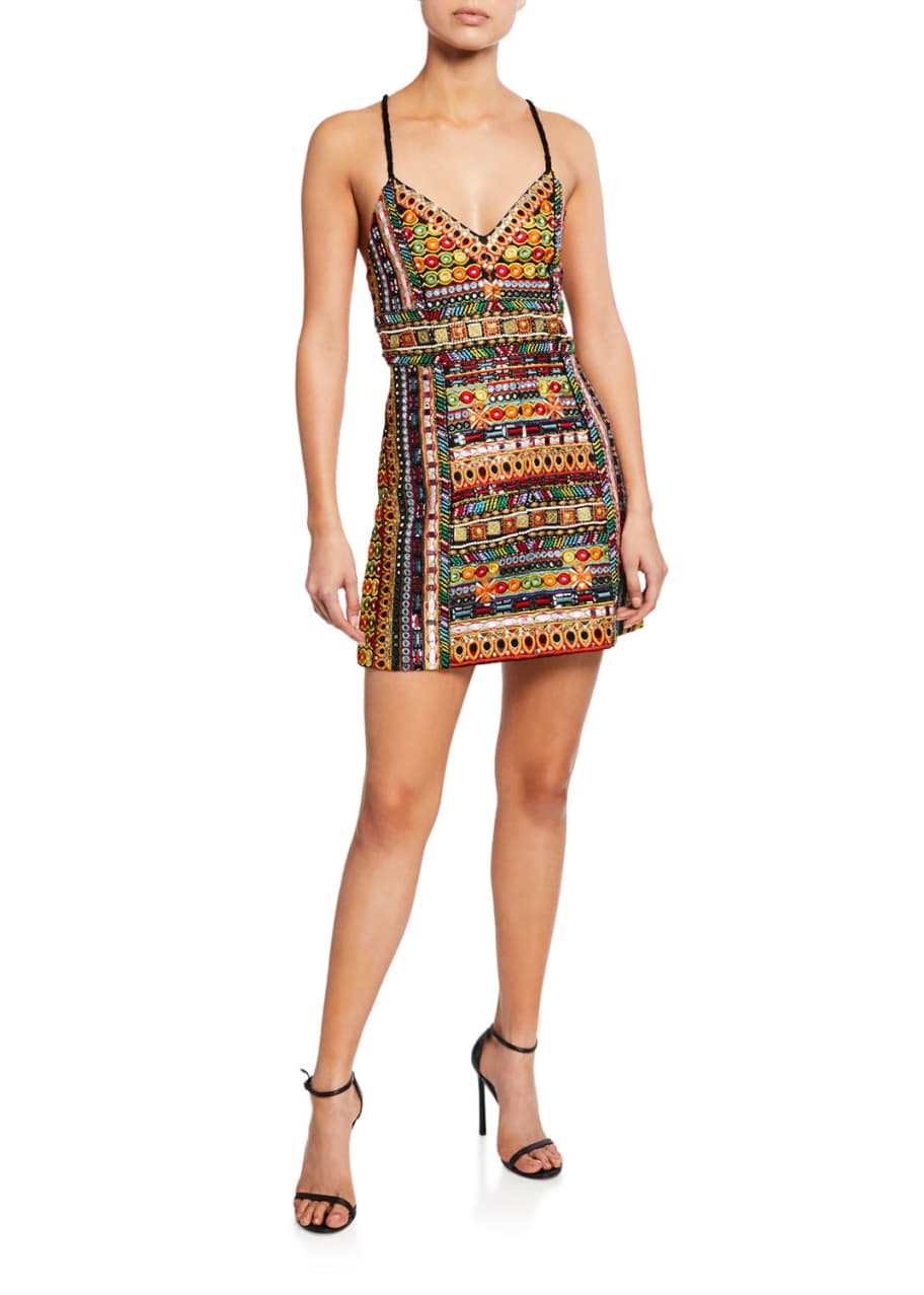 Alice and olivia tayla embroidered dress outlet