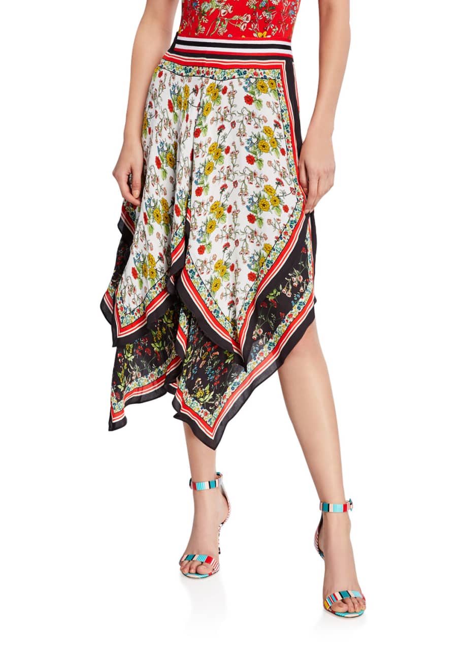 Alice + Olivia Maura Tiered Handkerchief Skirt - Bergdorf Goodman