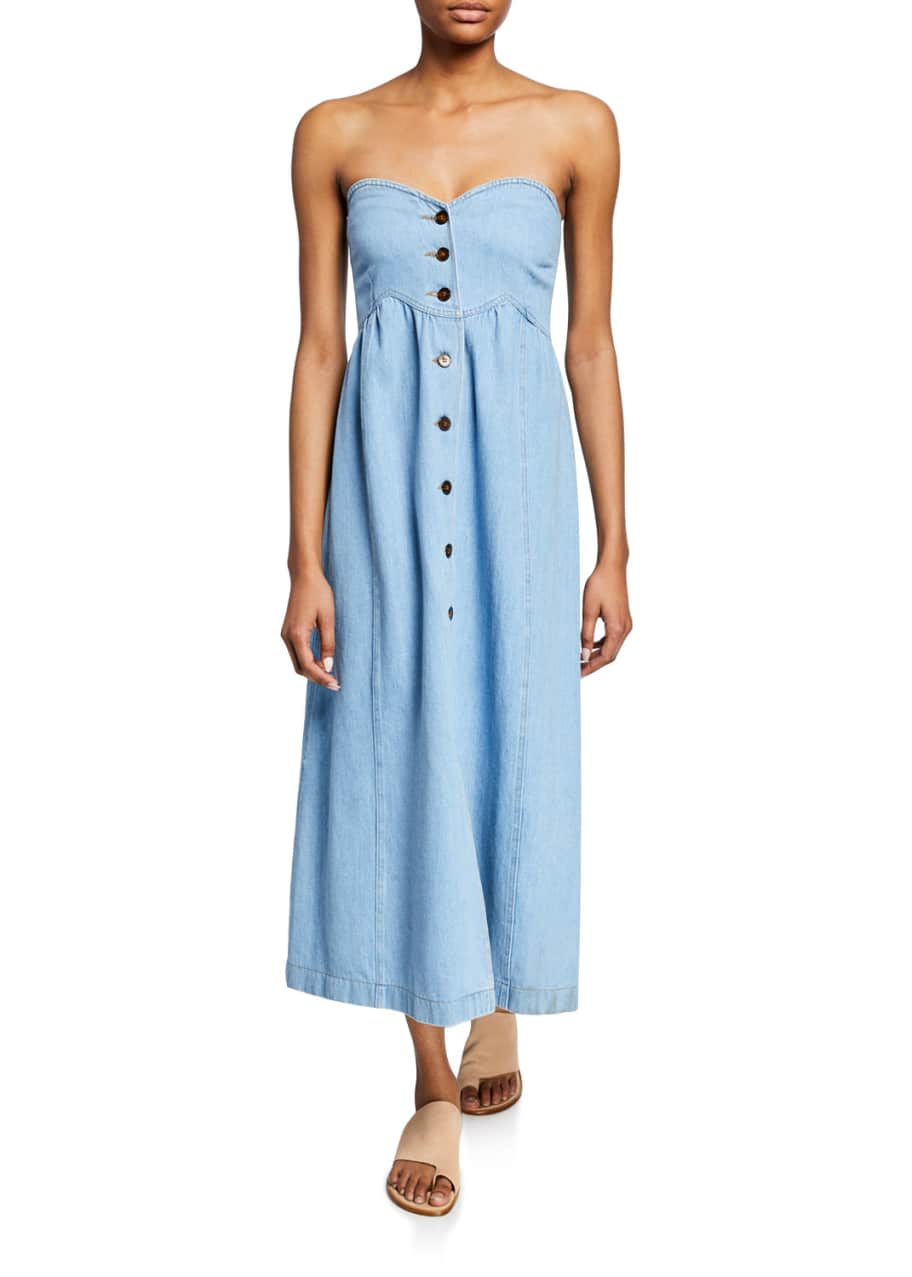 Nanushka denim dress sales