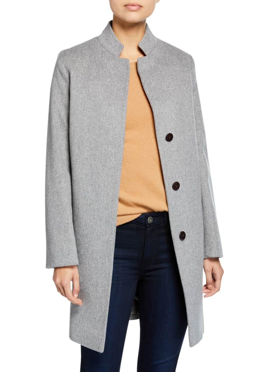 Inverted collar coat womens hotsell