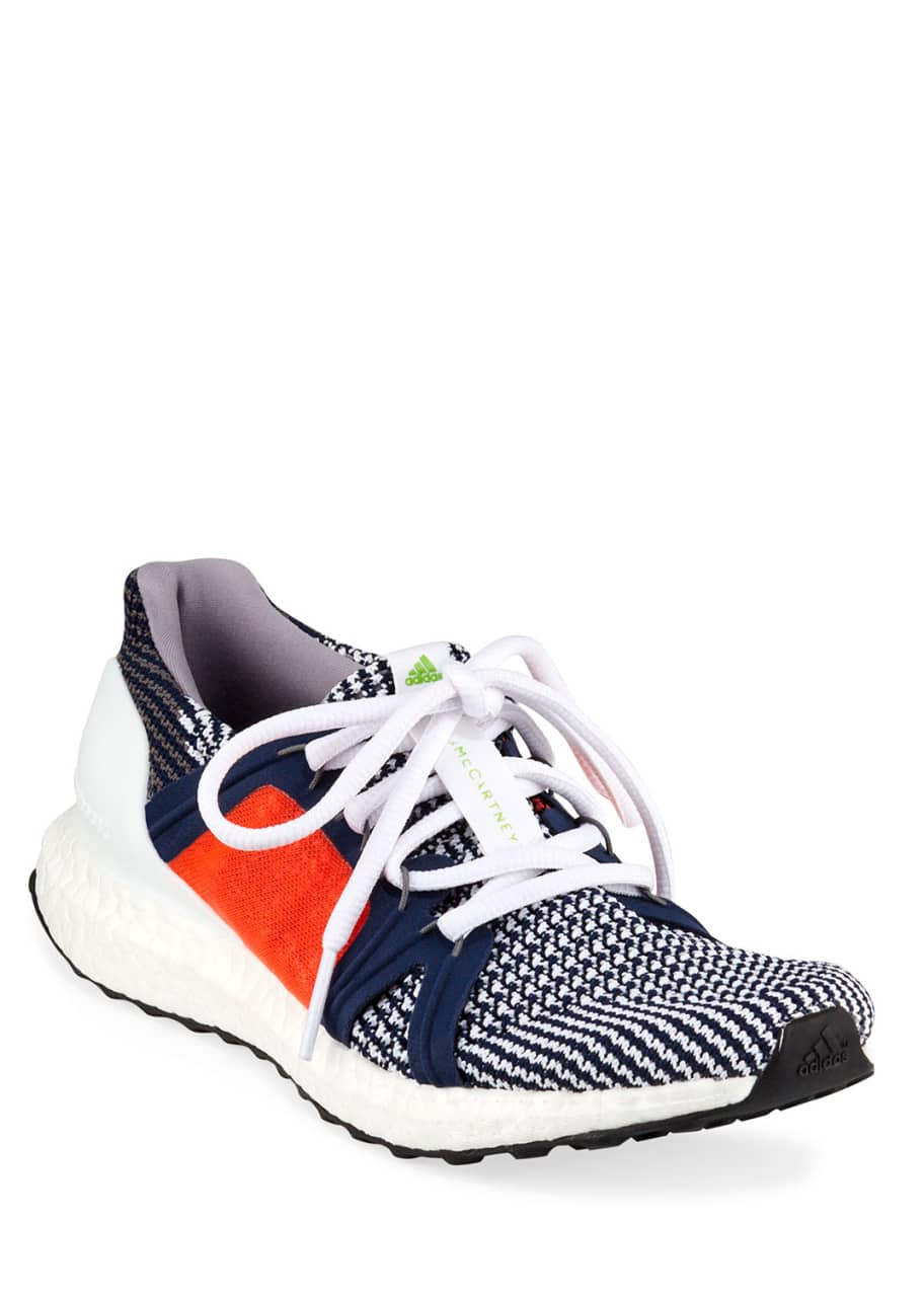 Image 1 of 1: UltraBoost Colorblock Knit Sneakers, Blue/Orange