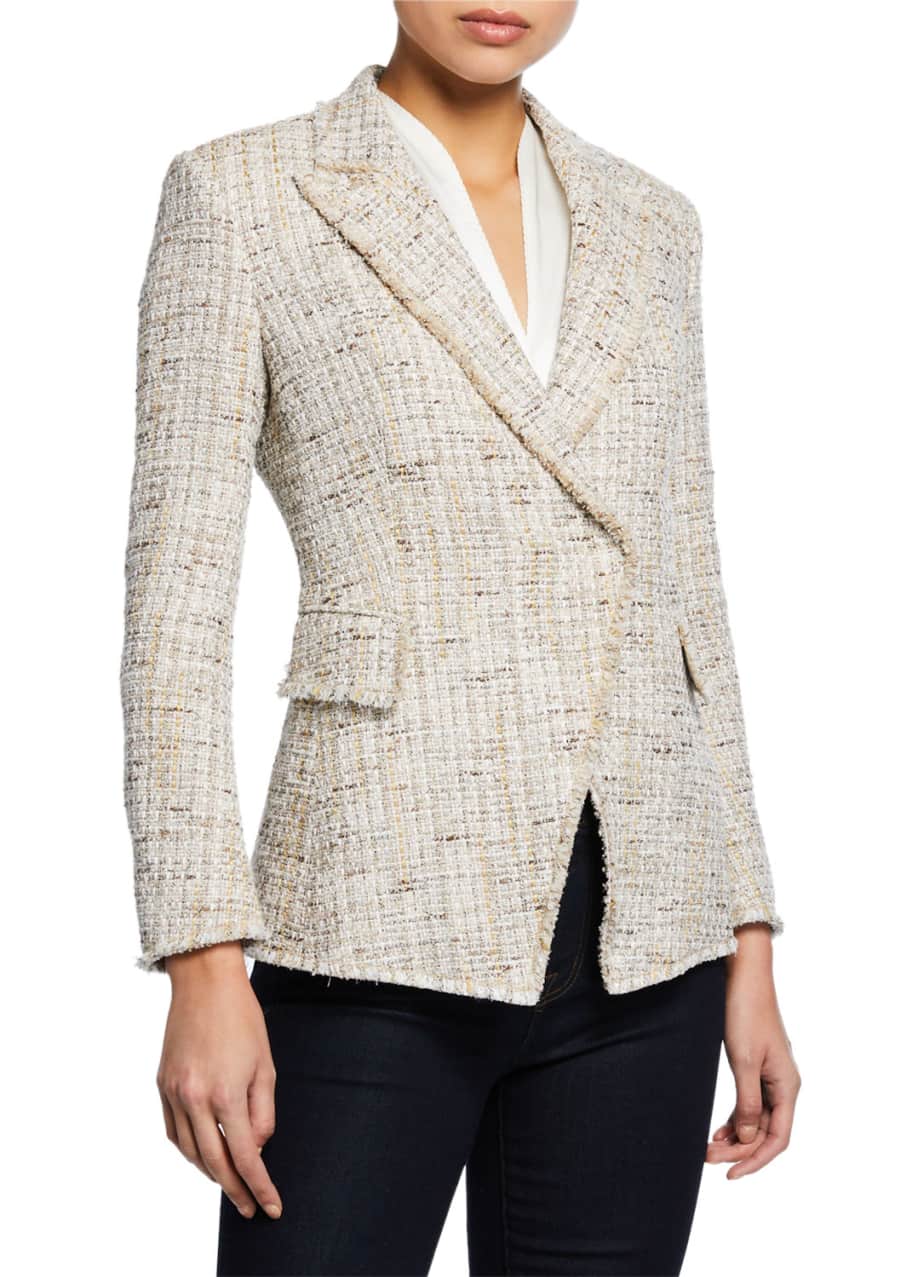Jezebel Button-Front Tweed Jacket