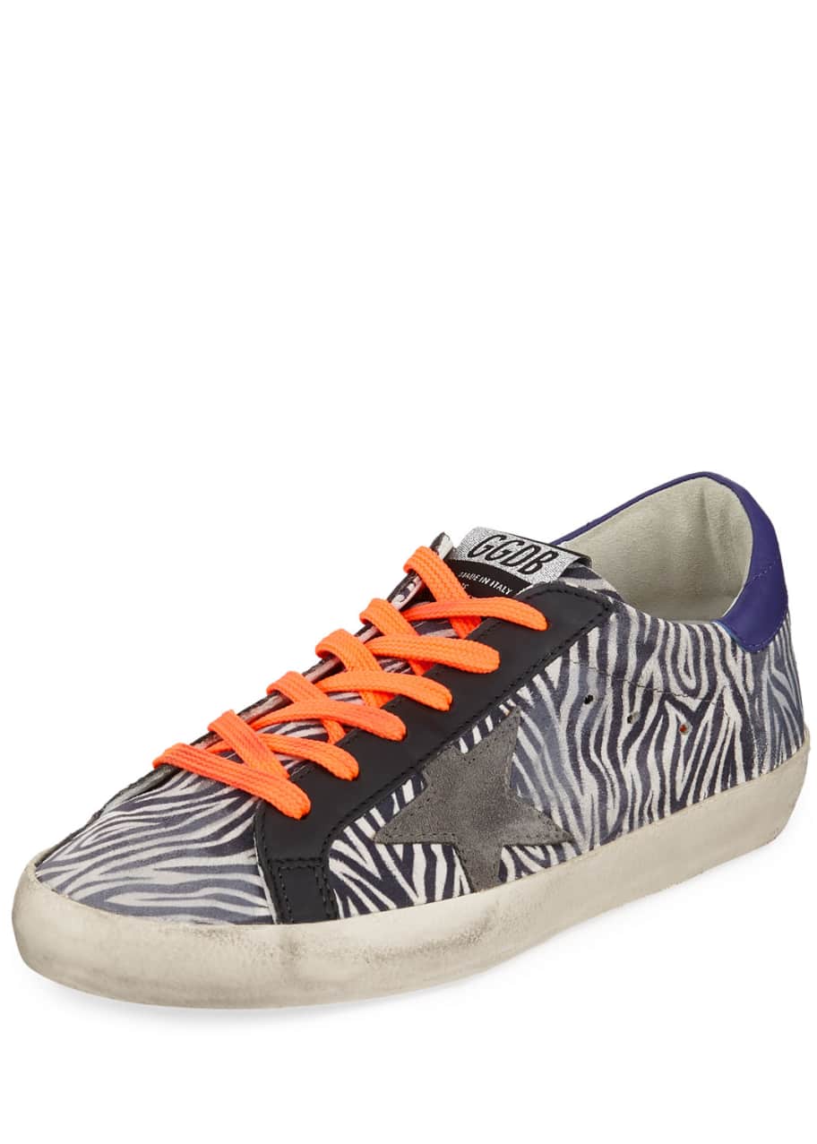 Image 1 of 1: Superstar Zebra Low-Top Sneakers