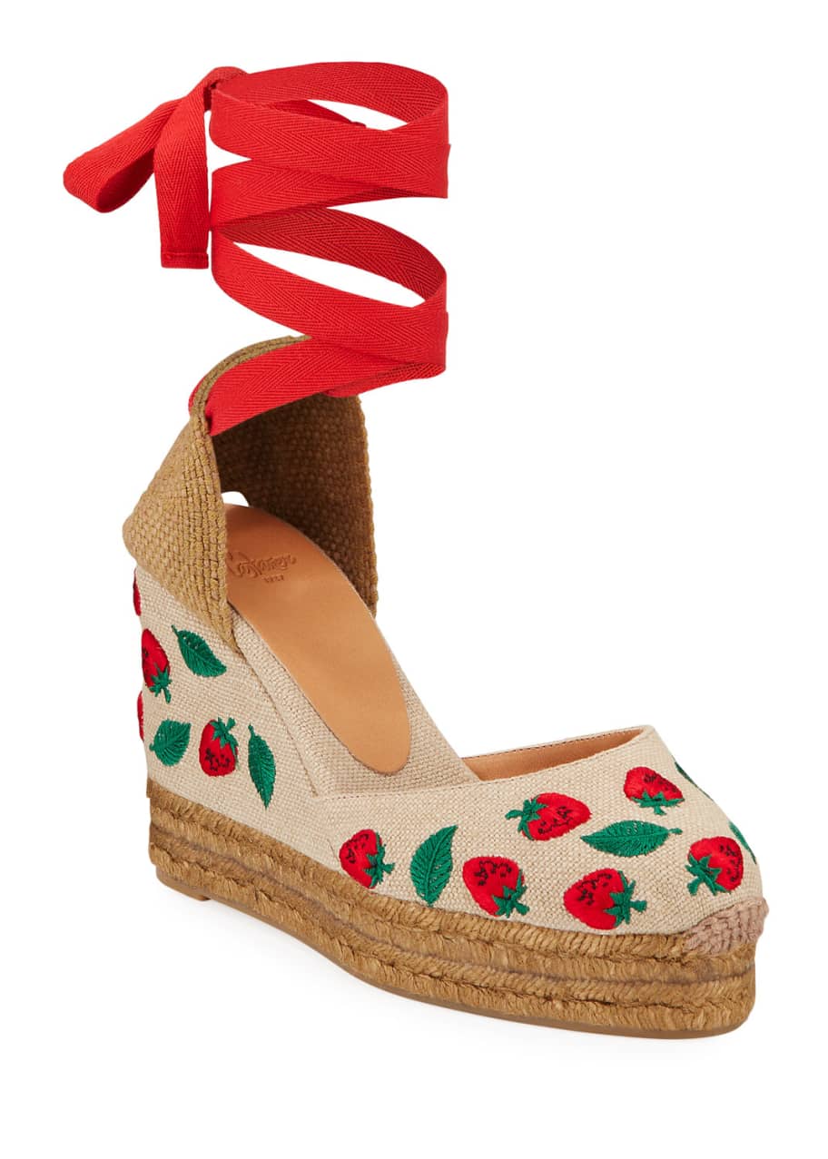 Castaner strawberry espadrilles clearance