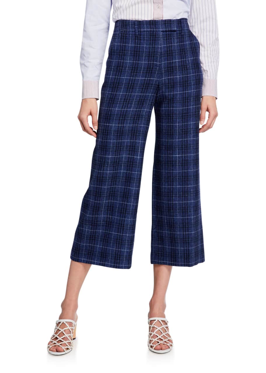 Image 1 of 1: Madds High-Rise Check Trousers