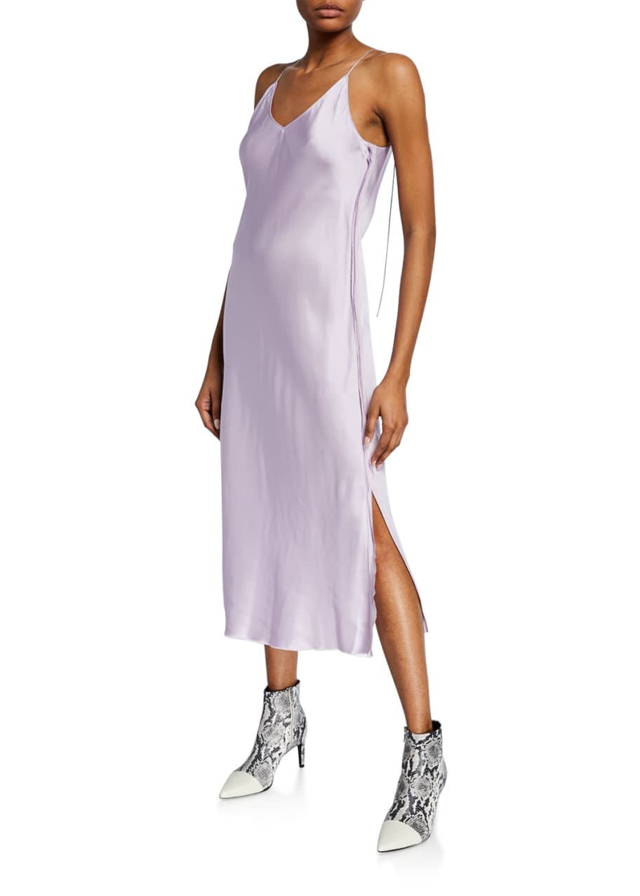 Image 1 of 1: Slip Dress with Raw Edges