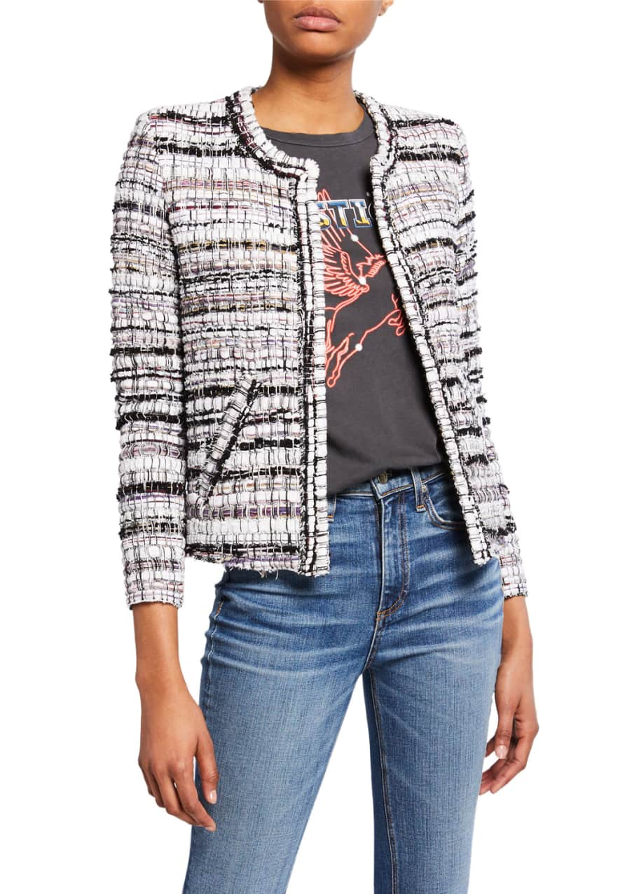 Iro Gunta Open-Front Tweed Jacket - Bergdorf Goodman