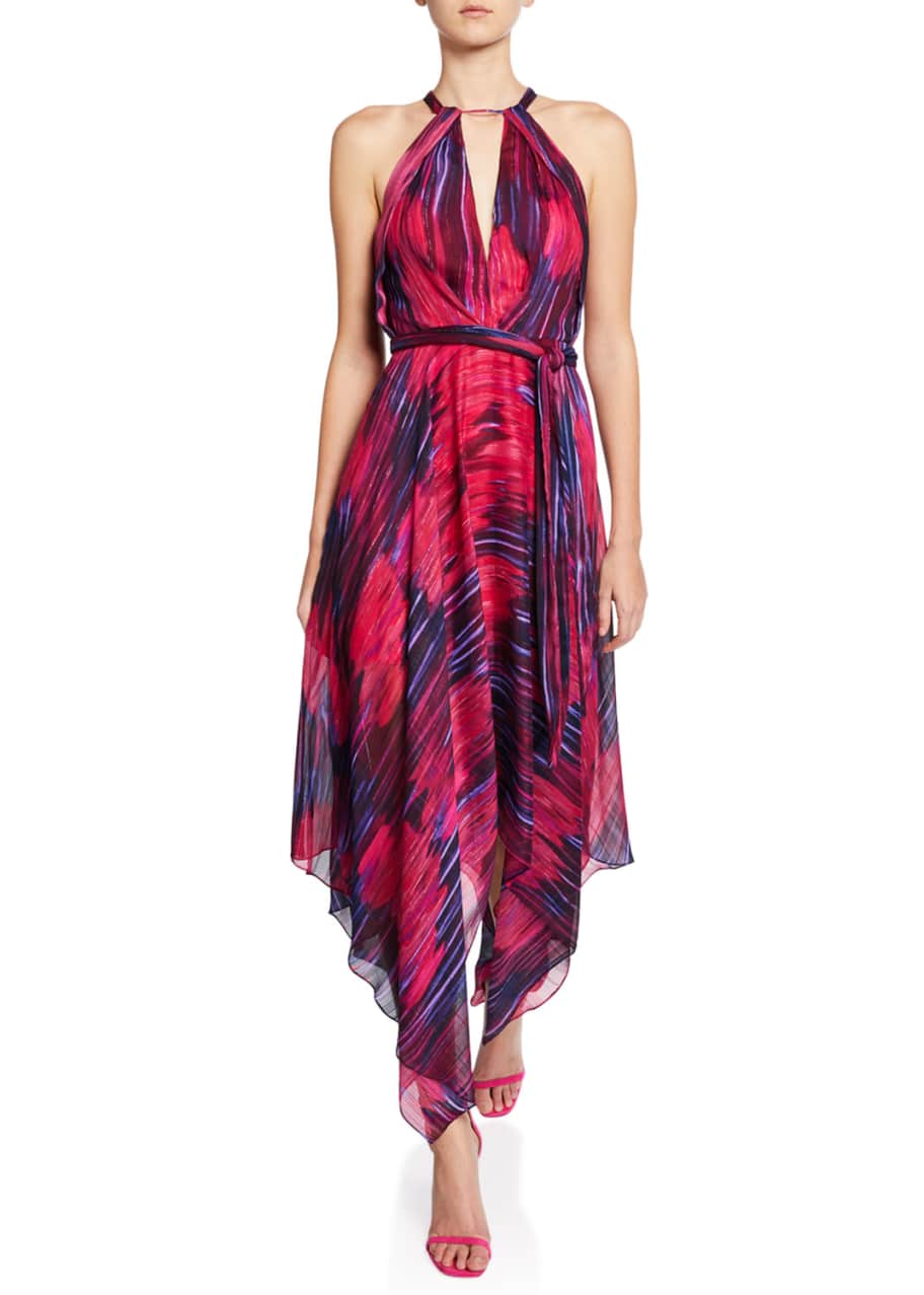 Halston heritage 2025 handkerchief dress