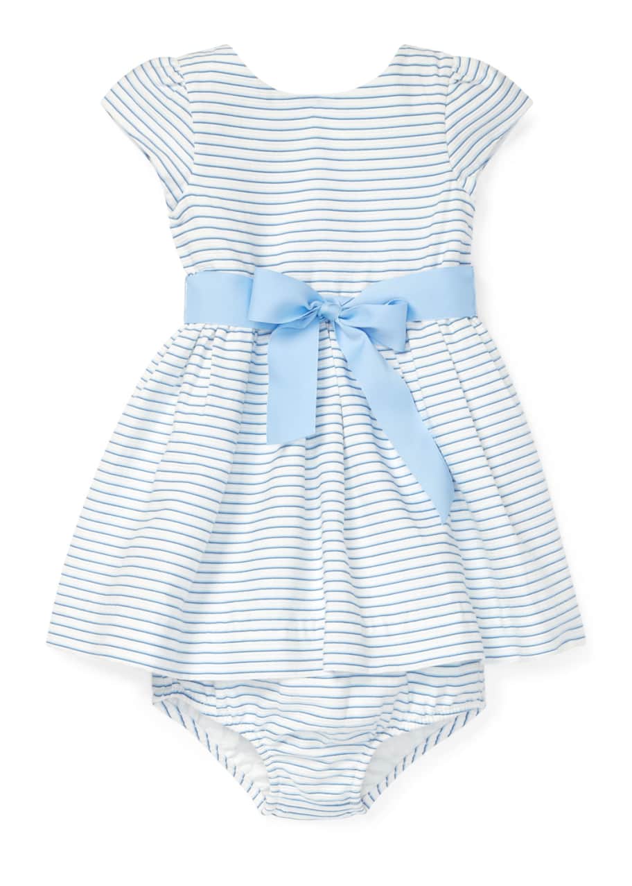 Image 1 of 1: Striped Woven Dress w/ Matching Bloomers, Size 6-24 Months