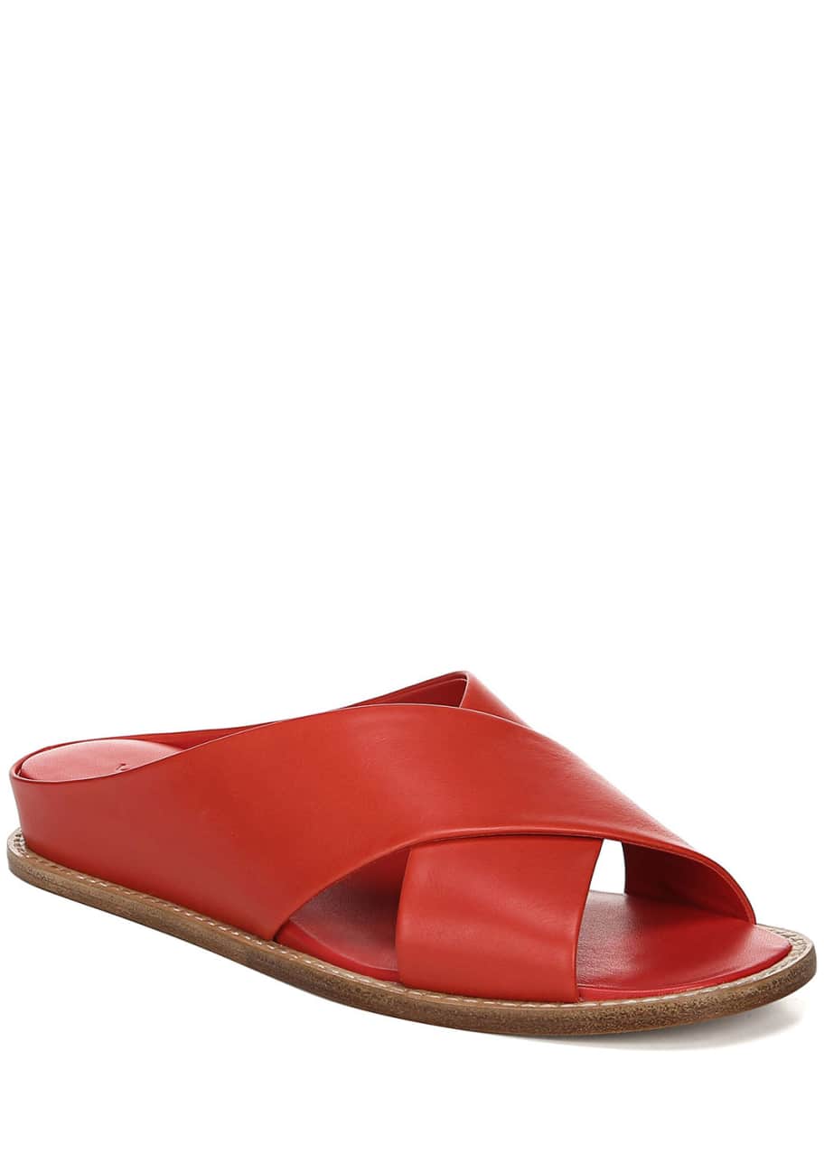Vince Fairley Leather Slide Sandals Bergdorf Goodman