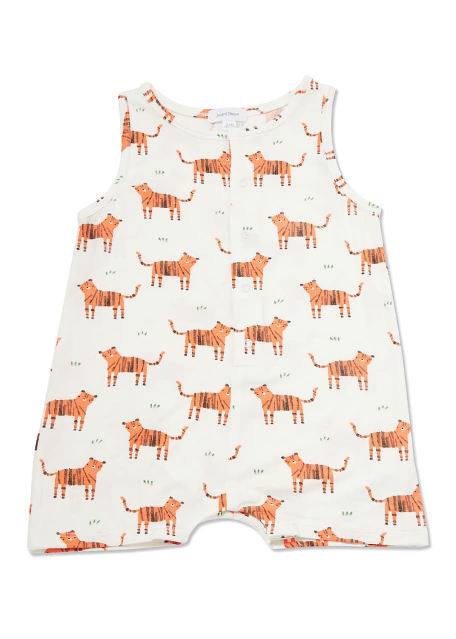 Angel Dear Cartoon Tiger Print Romper, Size 0-18 Months - Bergdorf Goodman