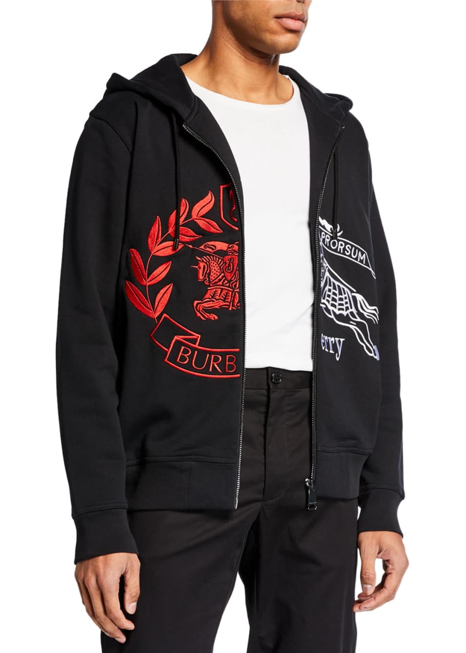 Burberry mens zip up cheap hoodie