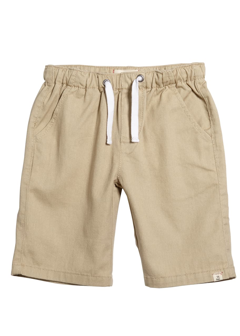 Image 1 of 1: Stone Twill Bermuda Shorts, Size 0M-10
