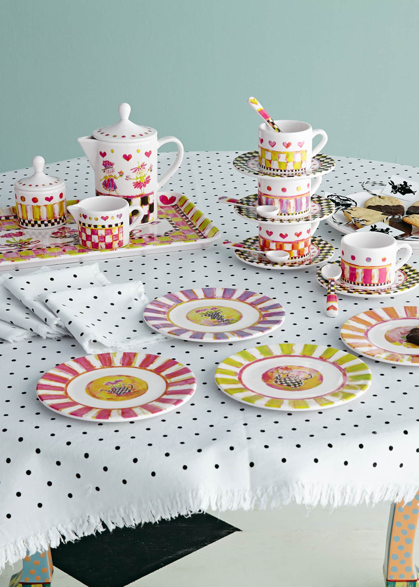 MacKenzieChilds Tea Party Tea Set Bergdorf Goodman