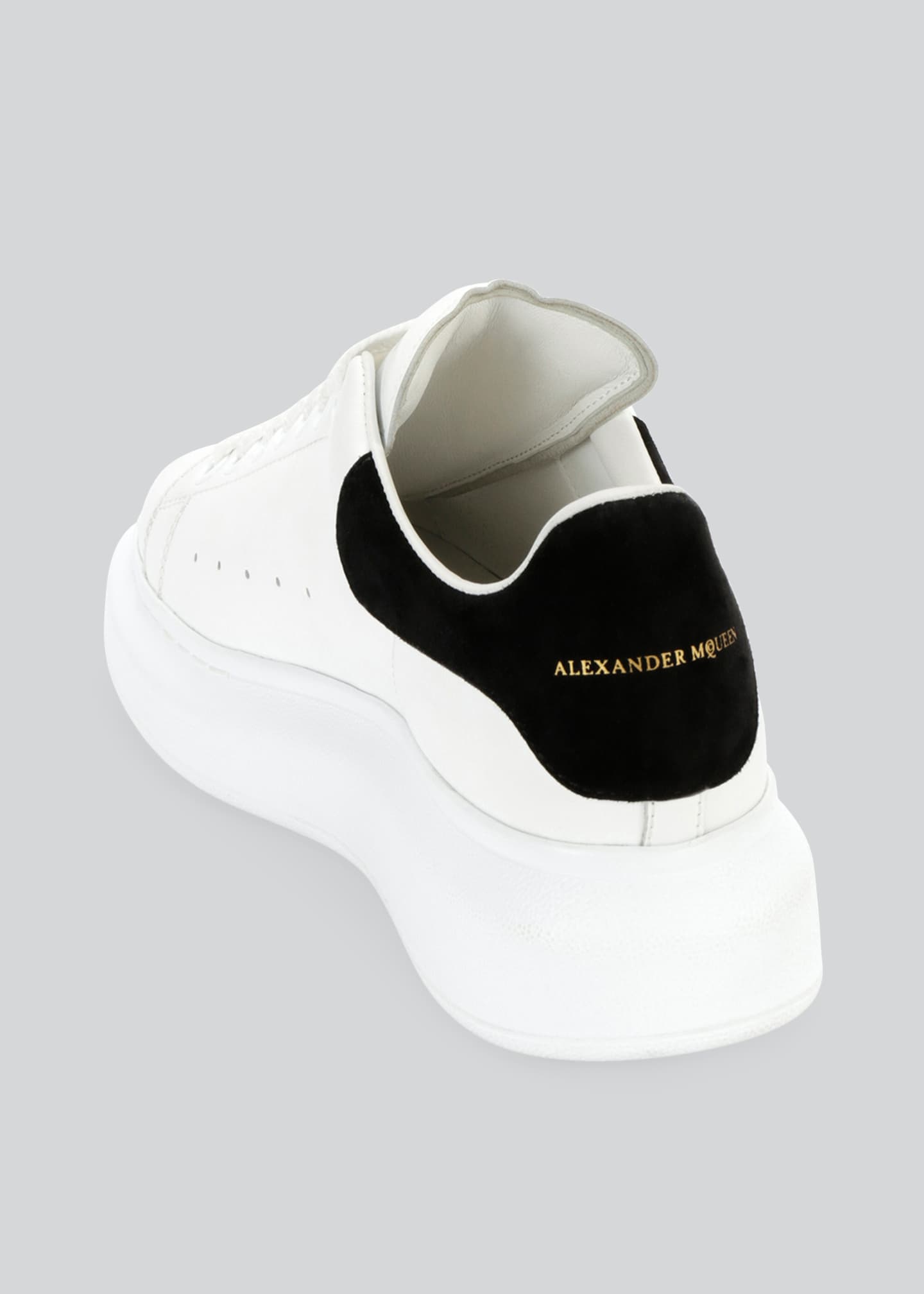alexander mcqueen oversized leather platform sneakers