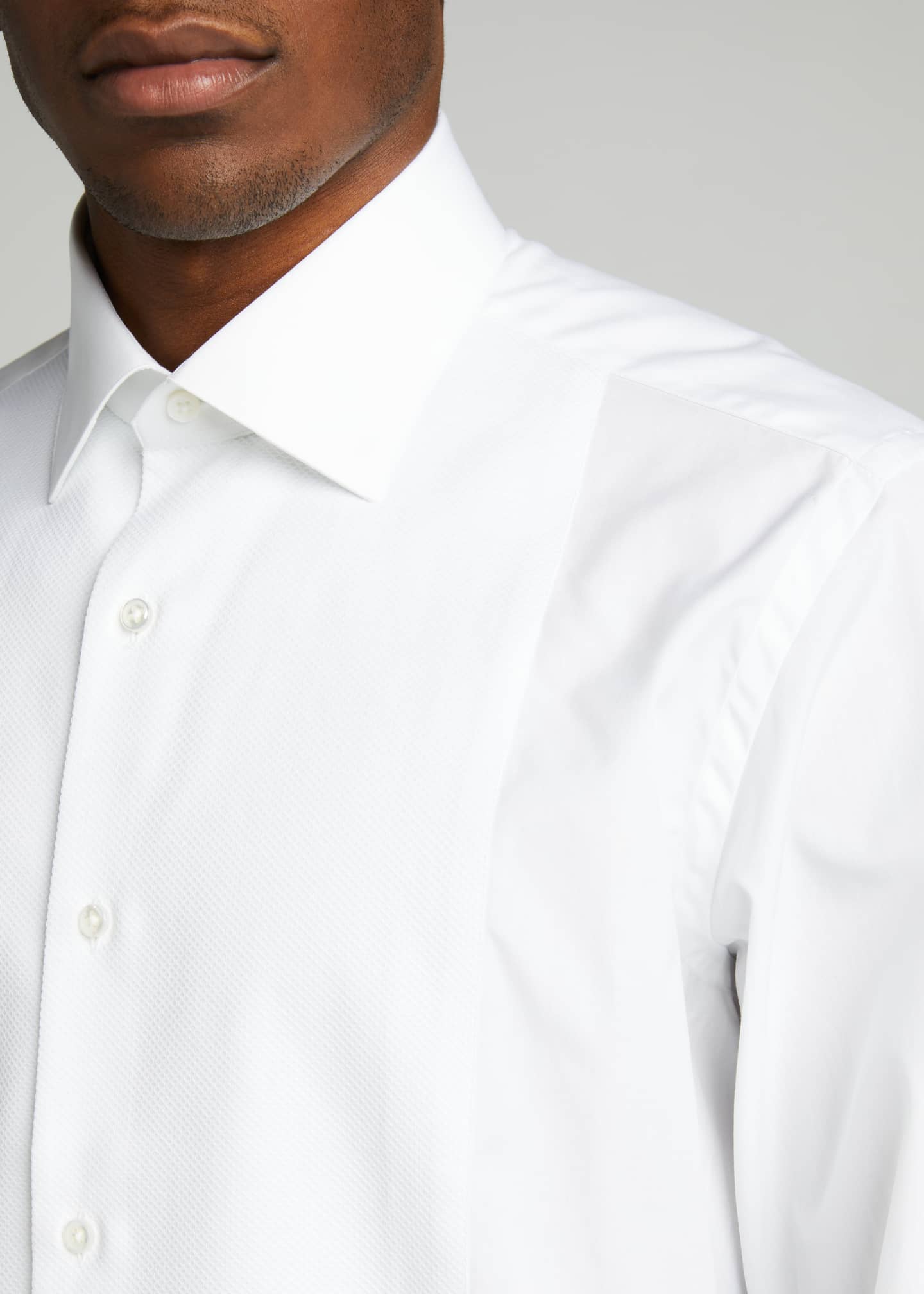 Bergdorf Goodman Men's Pique BibFront Tuxedo Shirt Bergdorf Goodman