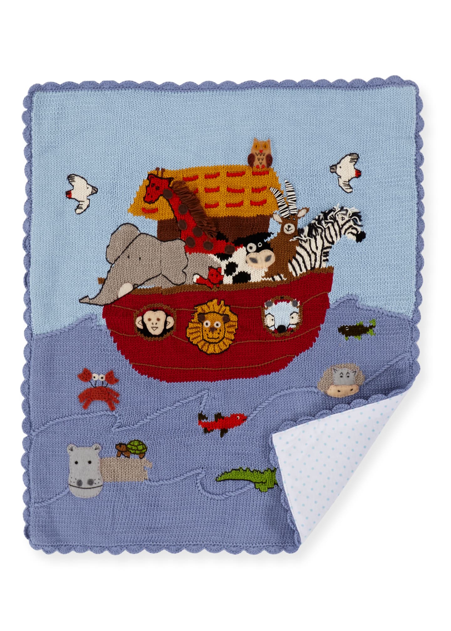 Art Walk Kids' Noah's Ark Scalloped Blanket Bergdorf Goodman