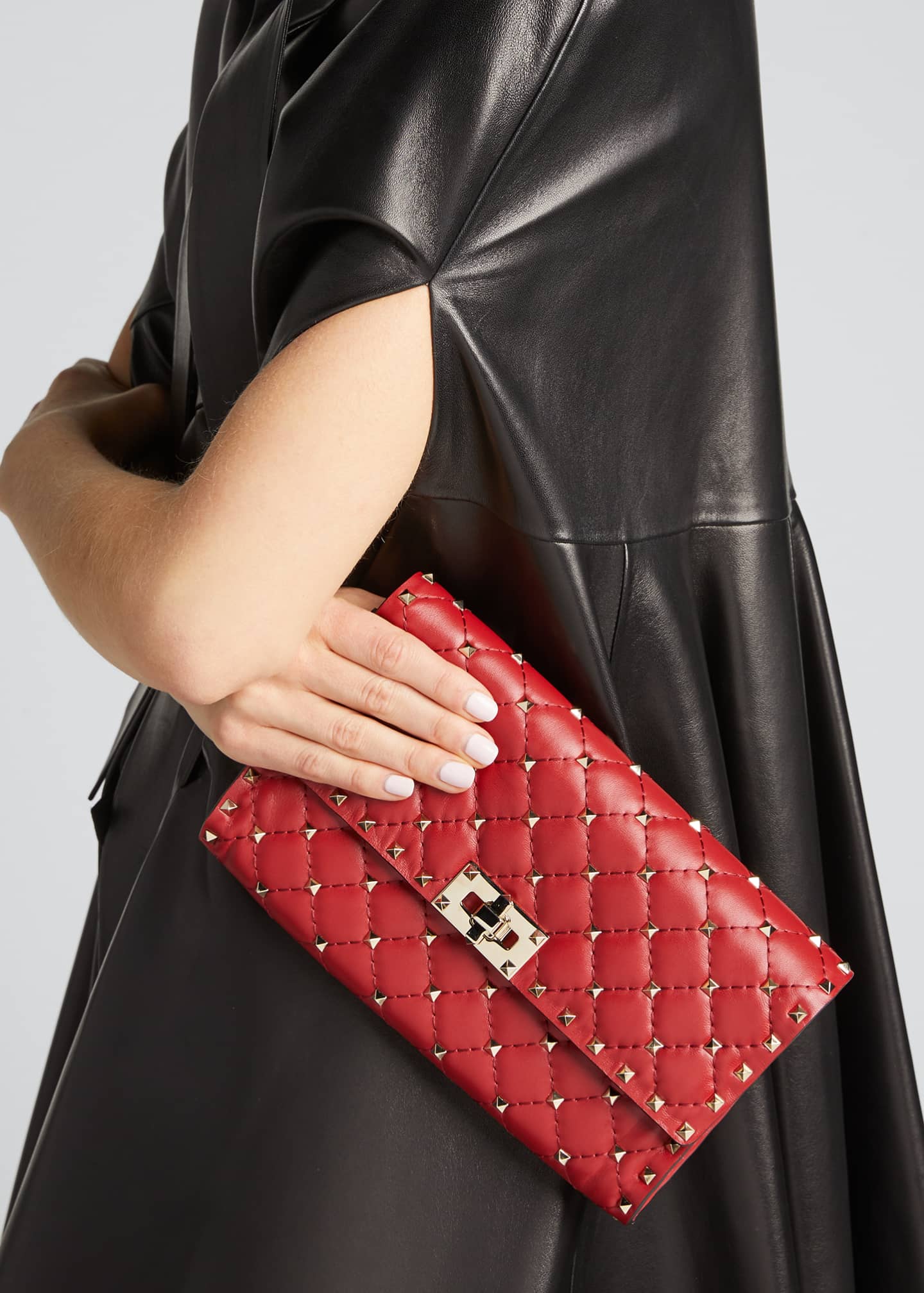 Valentino Garavani Quilted Rockstud Spike Chain Shoulder Bag Bergdorf