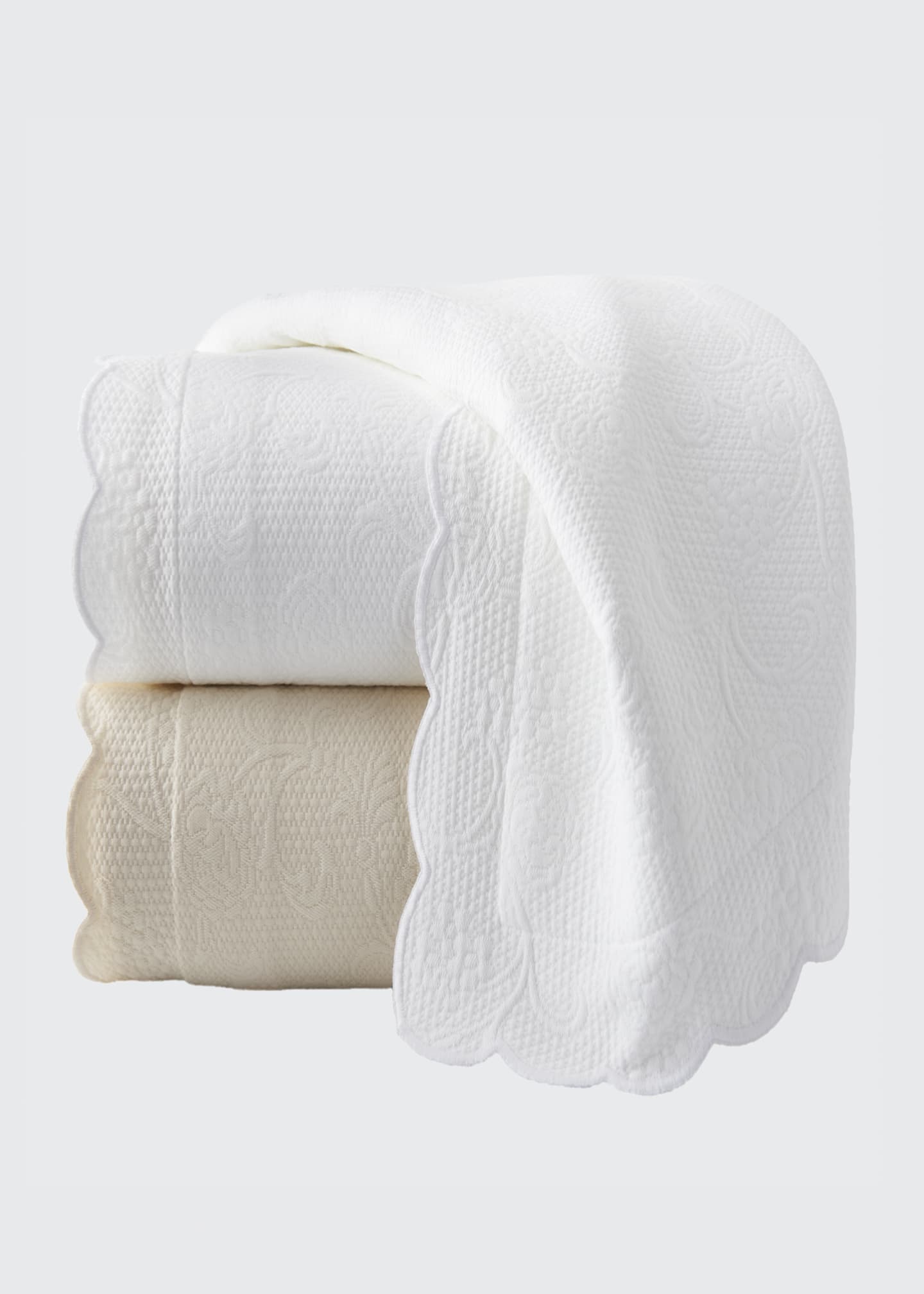 Sferra Alice Twin Floral Matelasse Coverlet Image 2 of 3