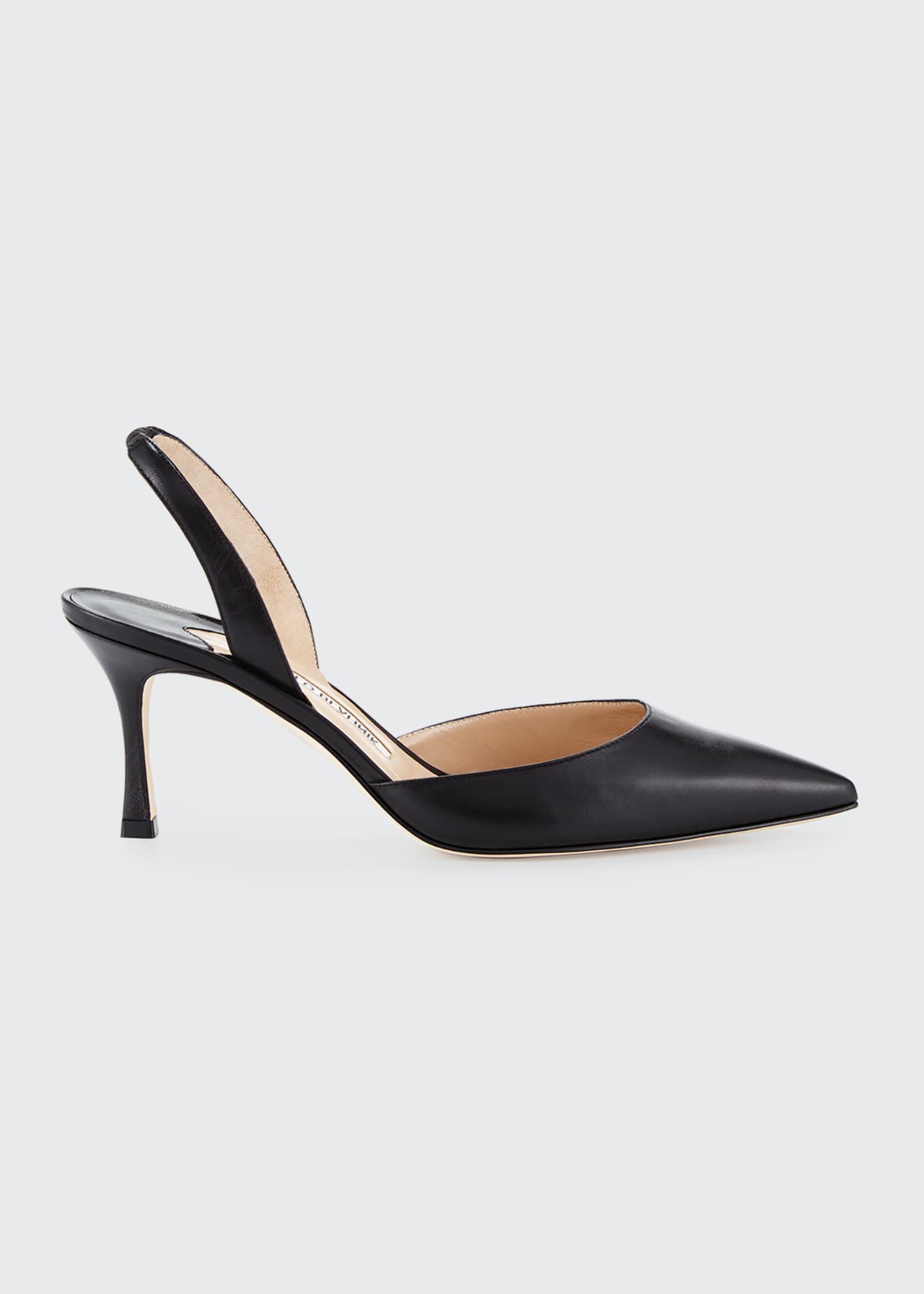 Manolo Blahnik Carolyne Leather Mid-Heel Halter Pumps - Bergdorf Goodman