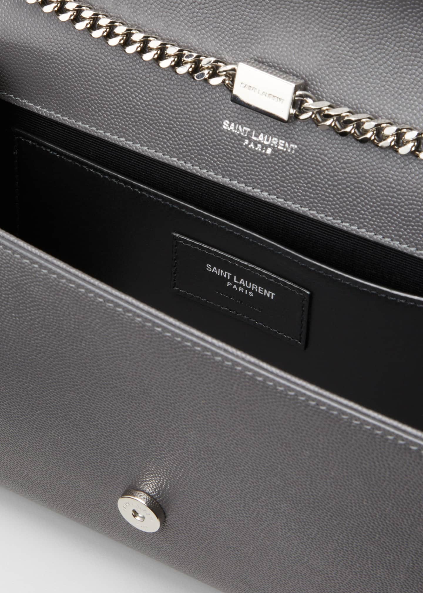 Saint Laurent Kate Medium YSL Grain de Poudre Wallet on Chain