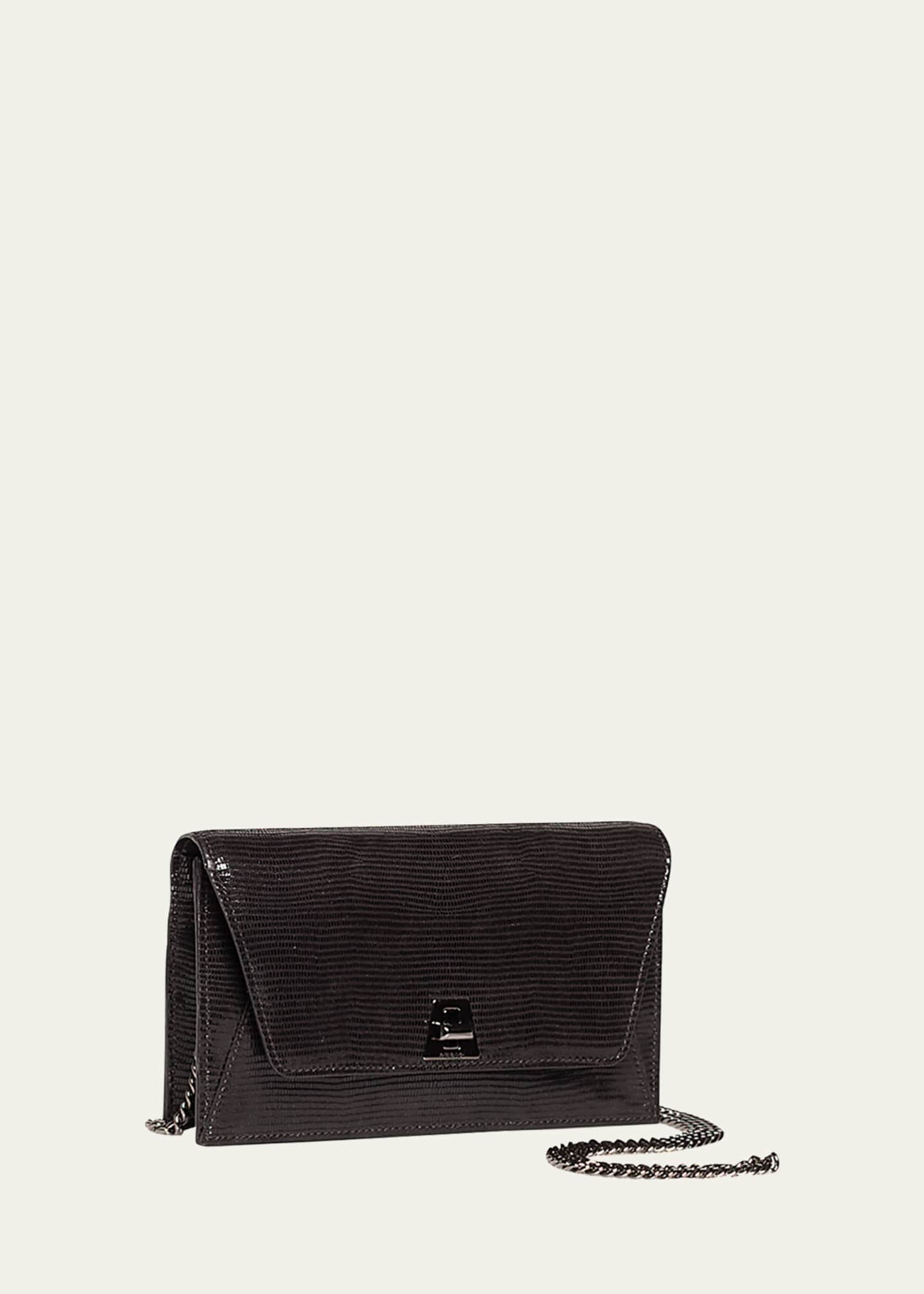 Akris Anouk Lizard-Print Clutch Bag w/ Chain Image 2 of 5