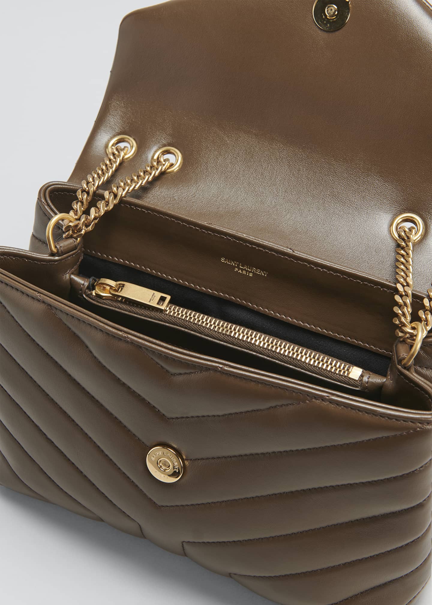 Saint Laurent Loulou Small Matelasse Calfskin FlapTop Shoulder Bag