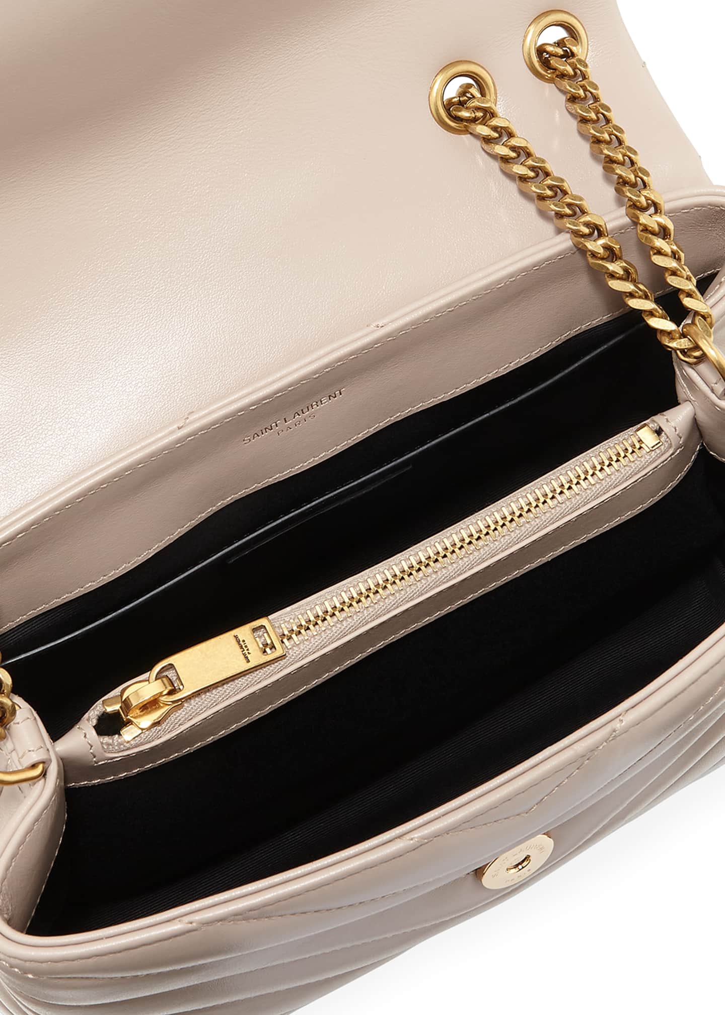 Saint Laurent Loulou Small Matelasse Calfskin FlapTop Shoulder Bag