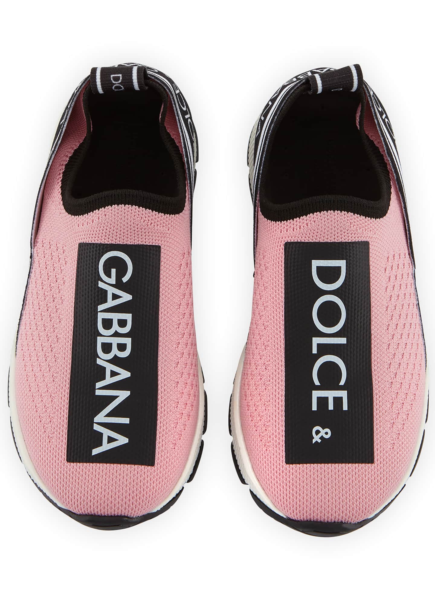 Dolce&Gabbana Girl's Maglina Slip-On Knit Logo Sneakers, Kids ...