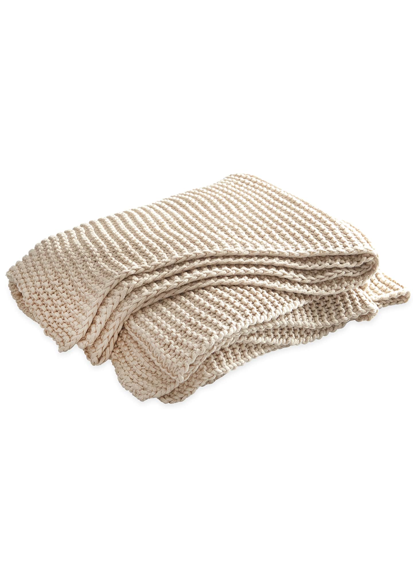Matouk Orla CottonWool Throw Blanket Bergdorf Goodman