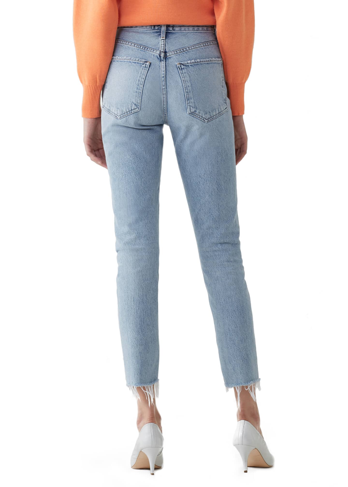 AGOLDE Riley High-Rise Straight Crop Stagger Jeans Image 3 of 3