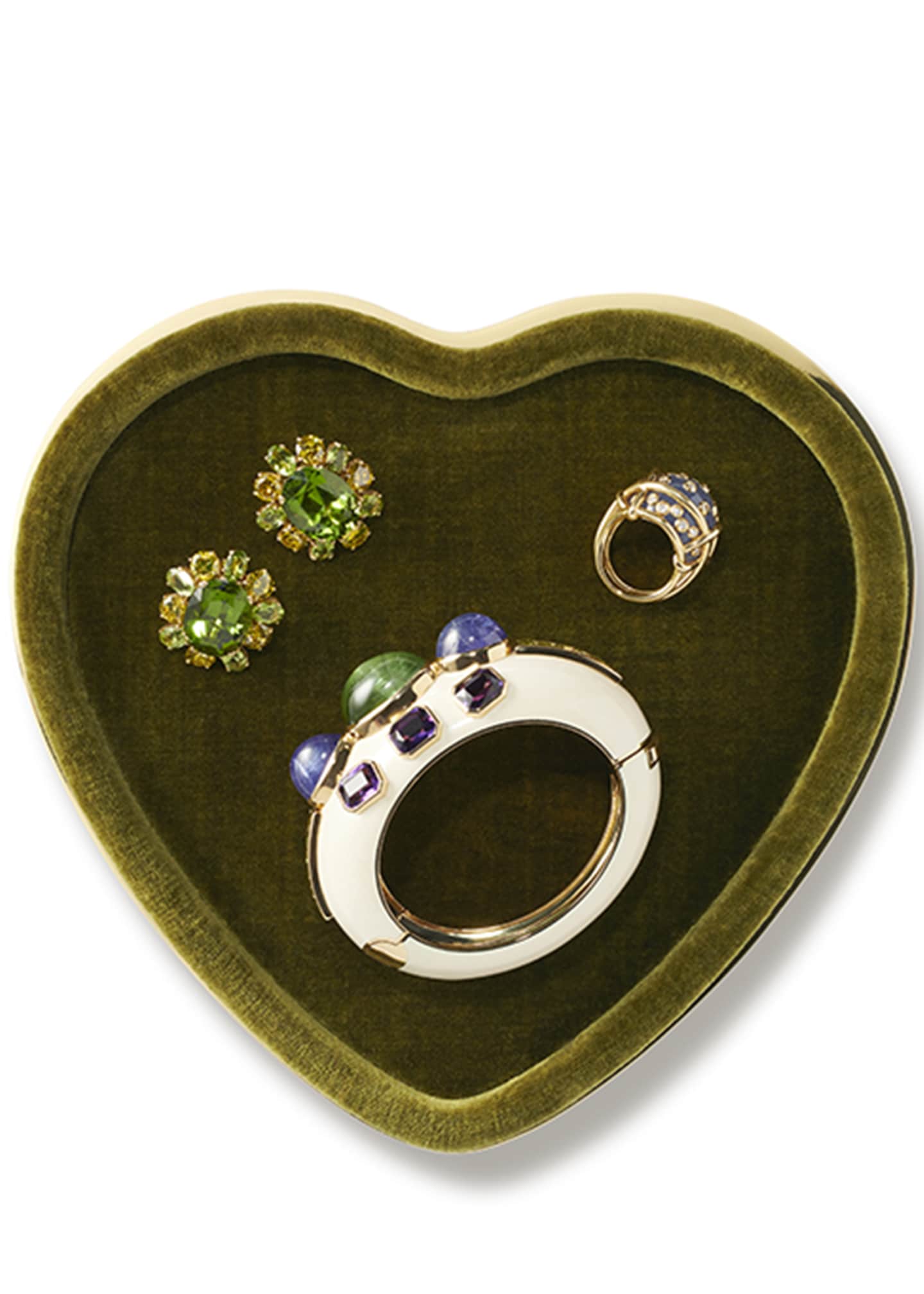 AERIN Valentina Velvet Heart Tray Image 2 of 3