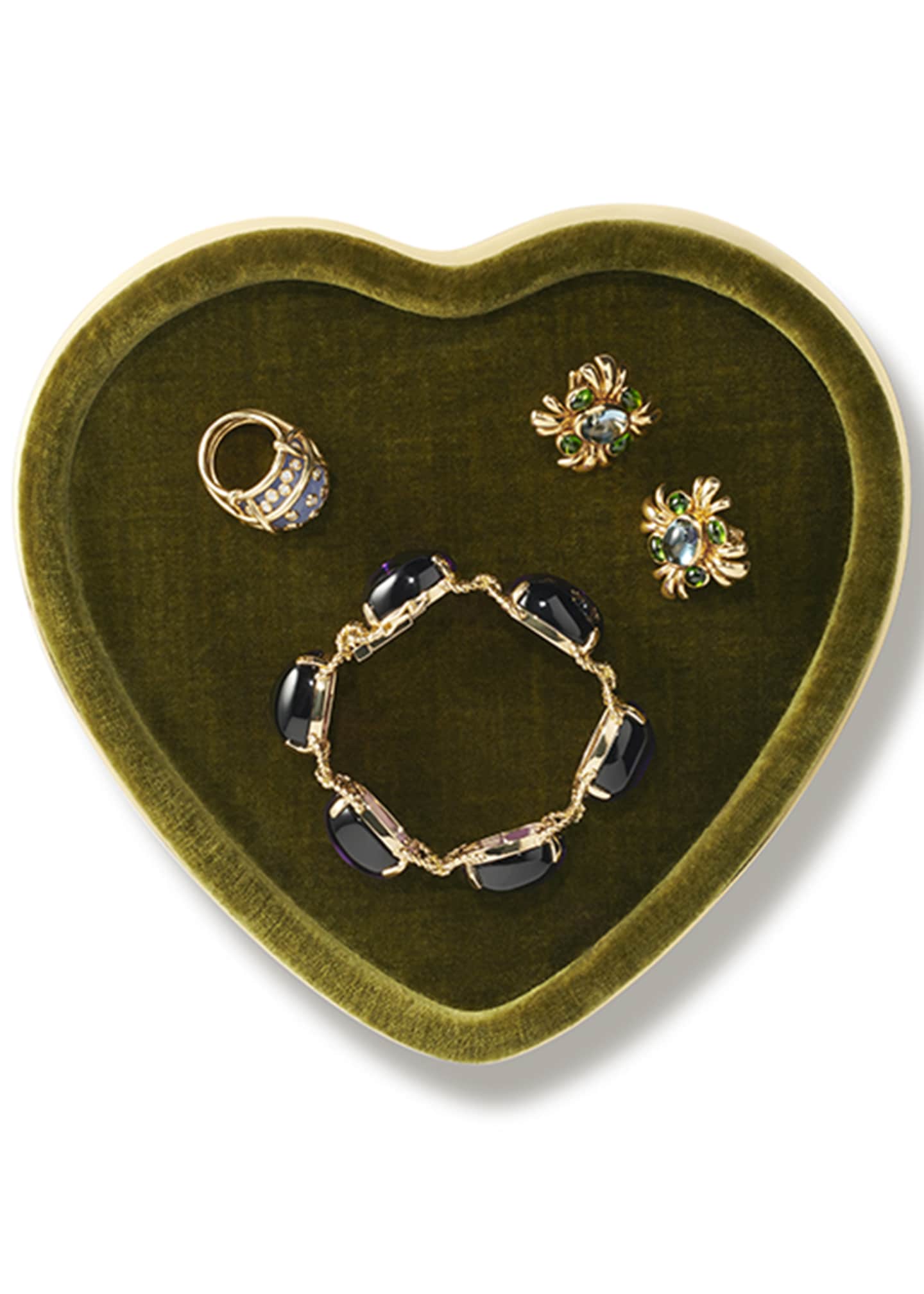 AERIN Valentina Velvet Heart Tray Image 3 of 3