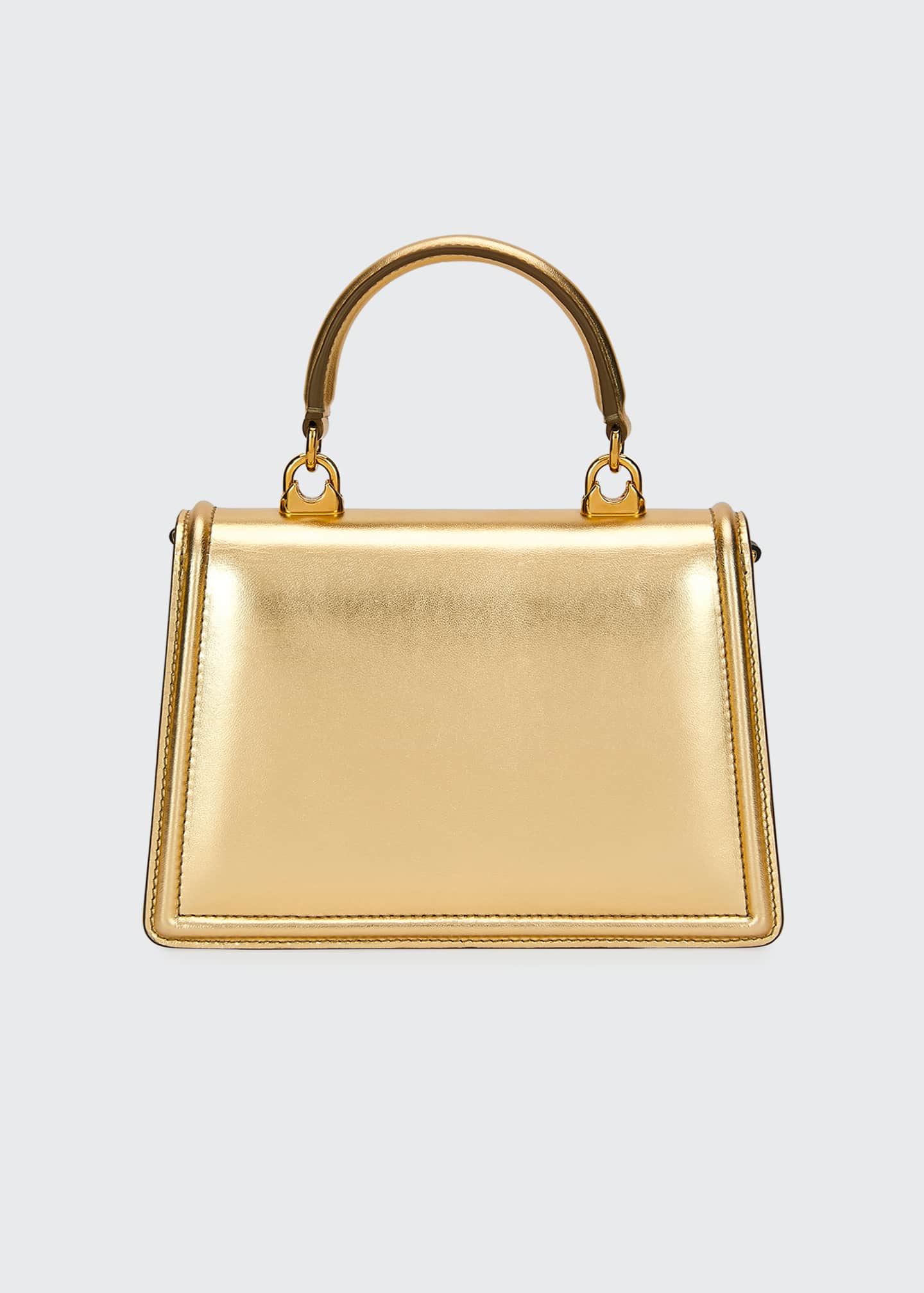 Dolce&Gabbana Devotion Mini Metallic Leather Top-Handle Bag - Bergdorf ...