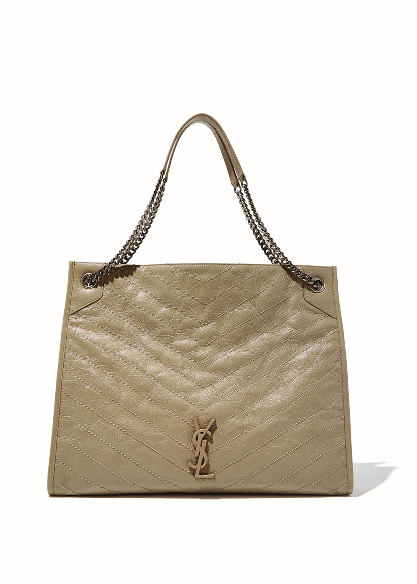 Saint Laurent Niki Large Crinkled Calf Shopper Tote Bag Bergdorf Goodman