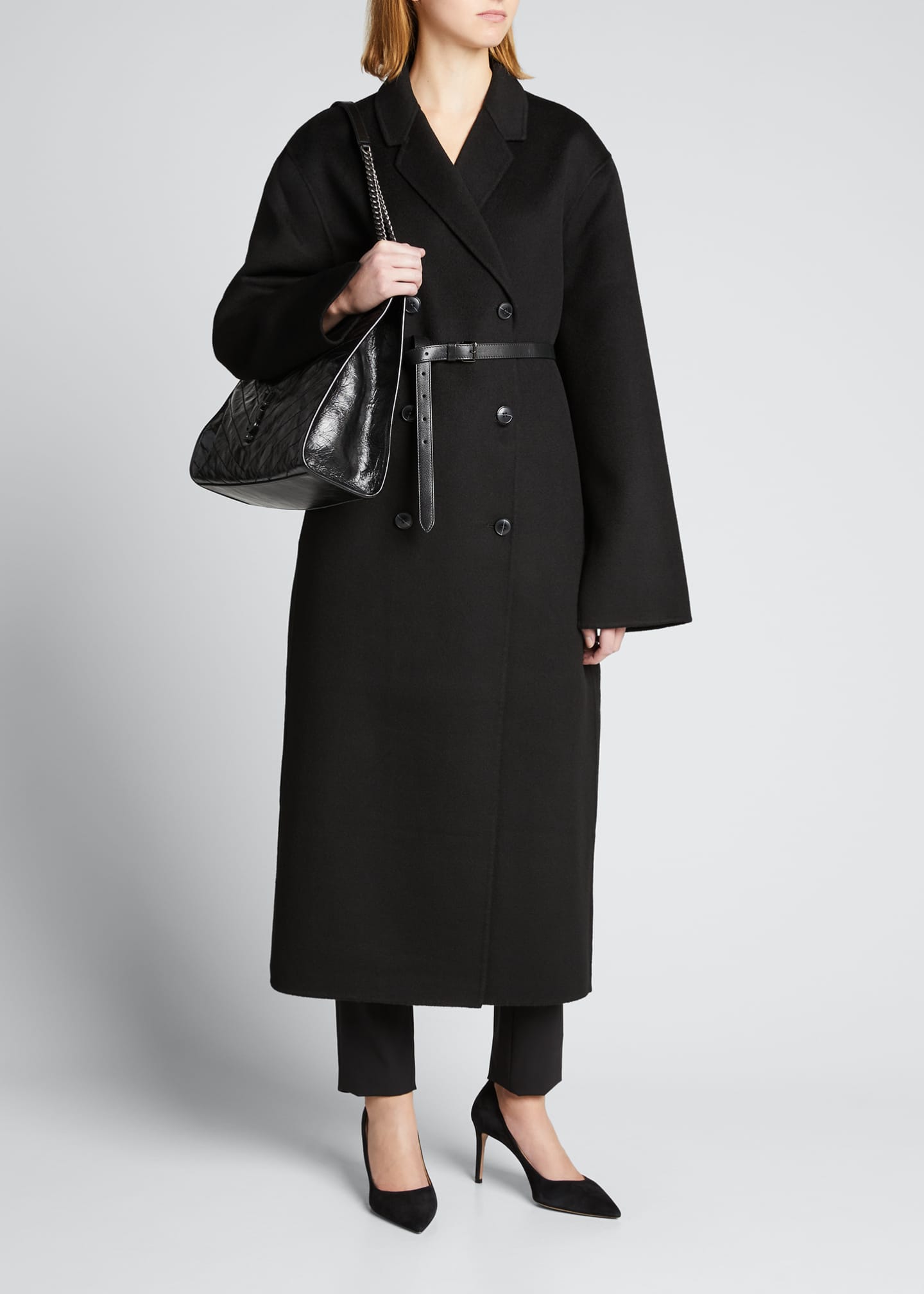 Saint Laurent Niki Large Crinkled Calf Shopper Tote Bag Bergdorf Goodman