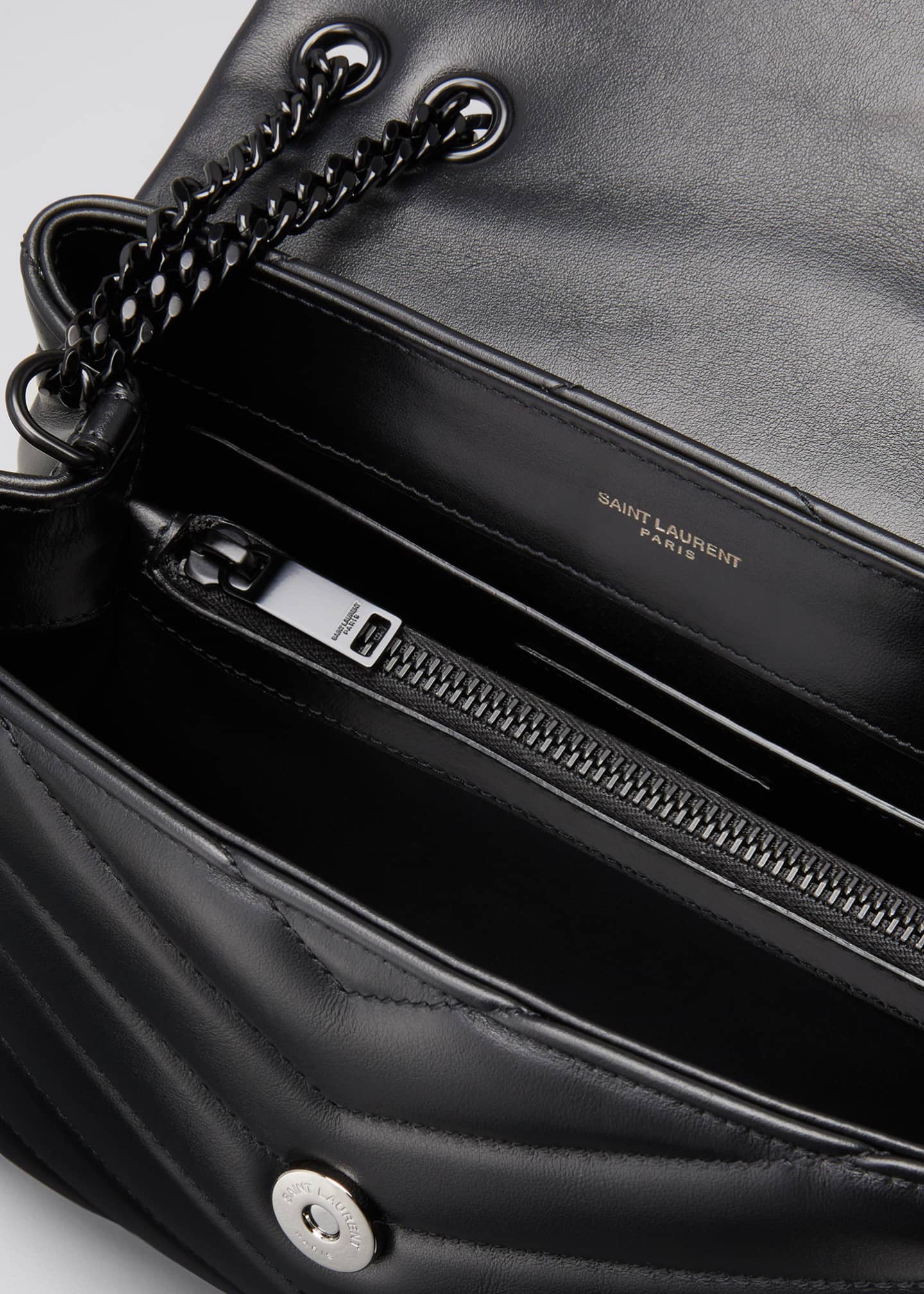 Saint Laurent Loulou Small Matelasse Calfskin FlapTop Shoulder Bag