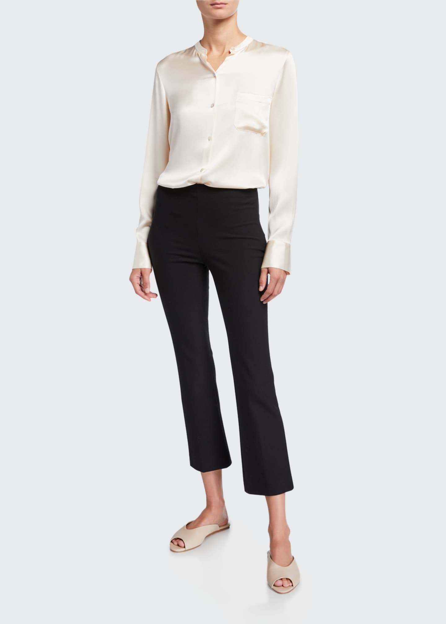 Vince Cropped Flare Pants - Bergdorf Goodman