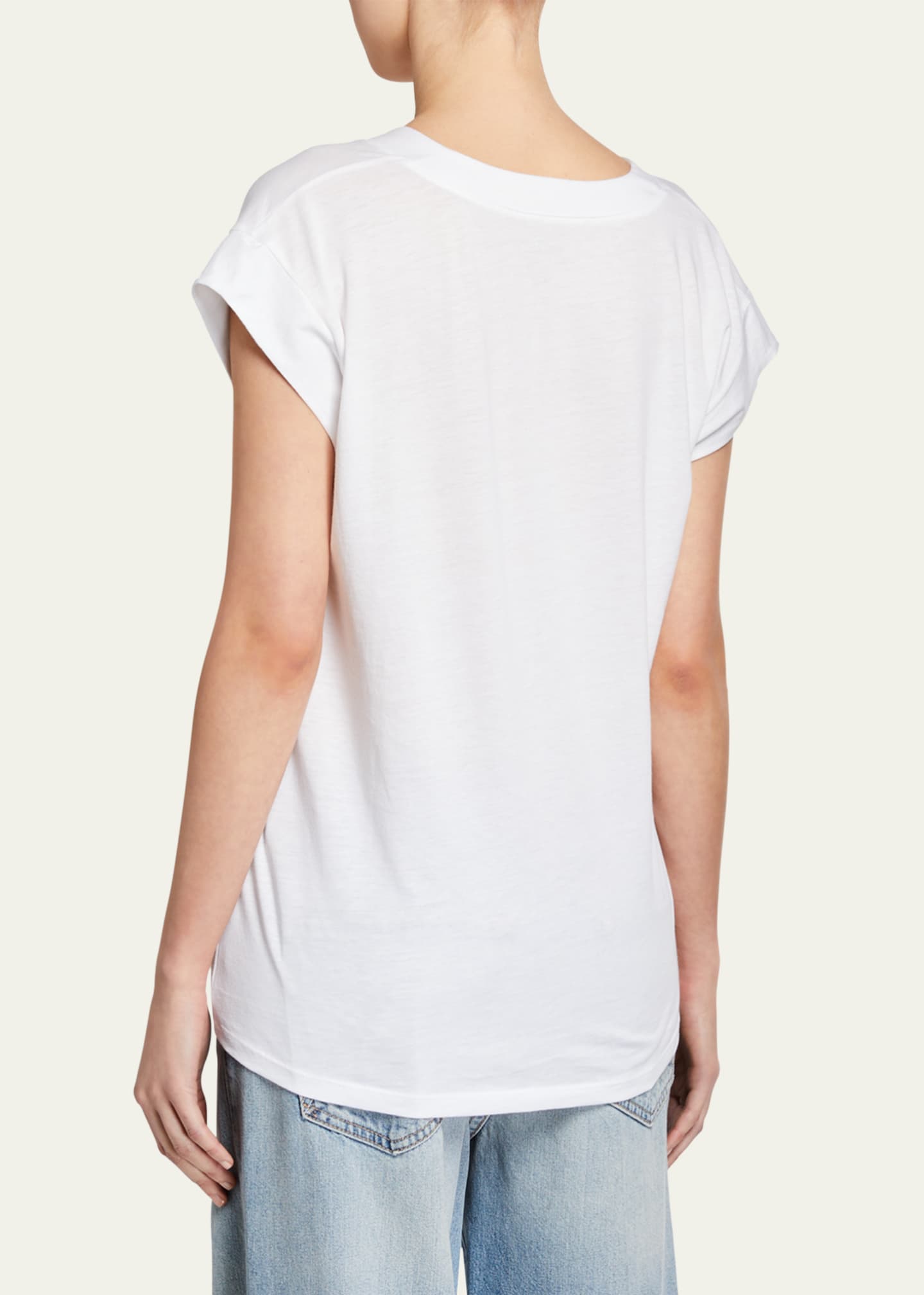 frame le mid rise v tee