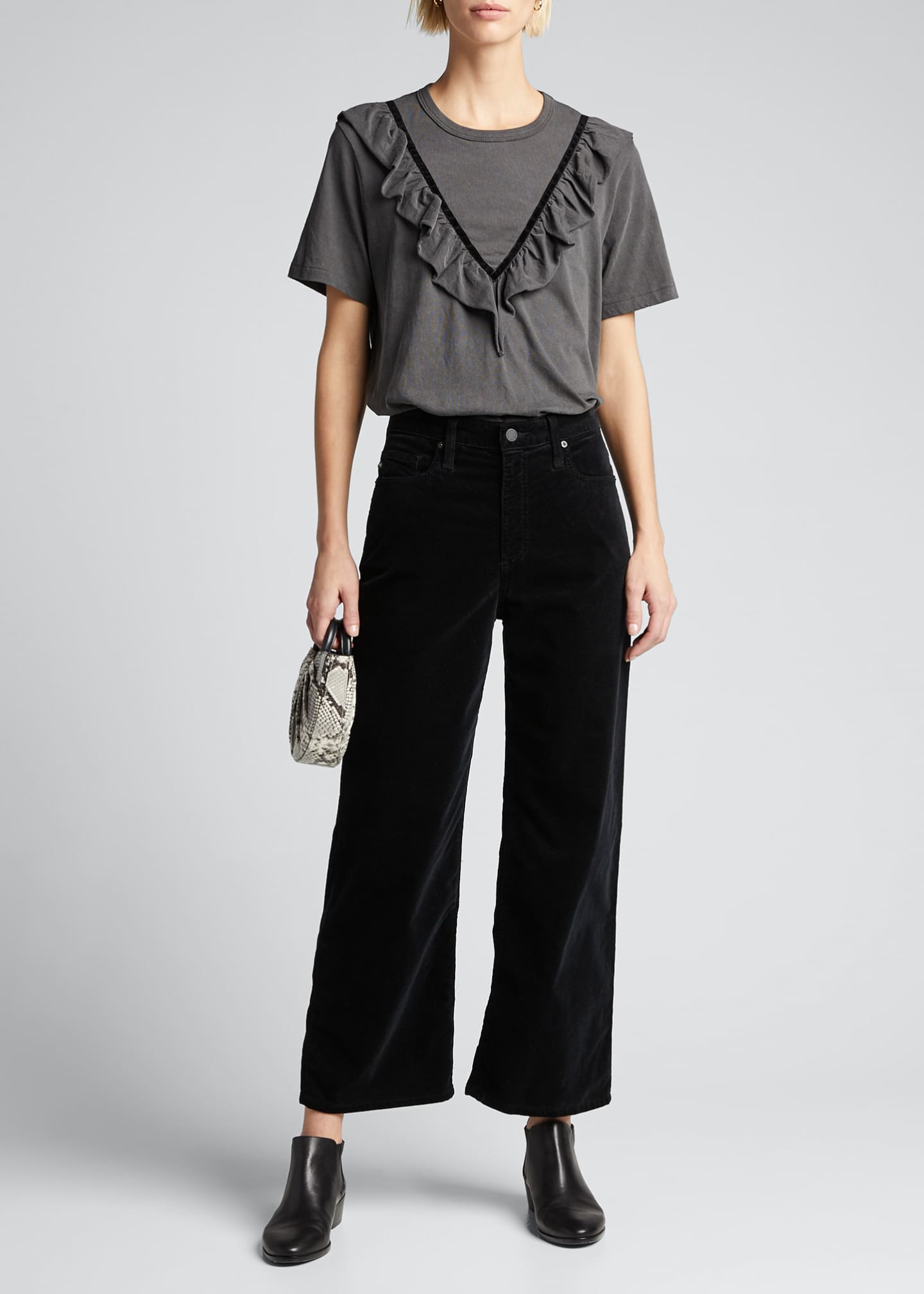 AG Jeans Etta WideLeg Velvet Jeans Bergdorf Goodman