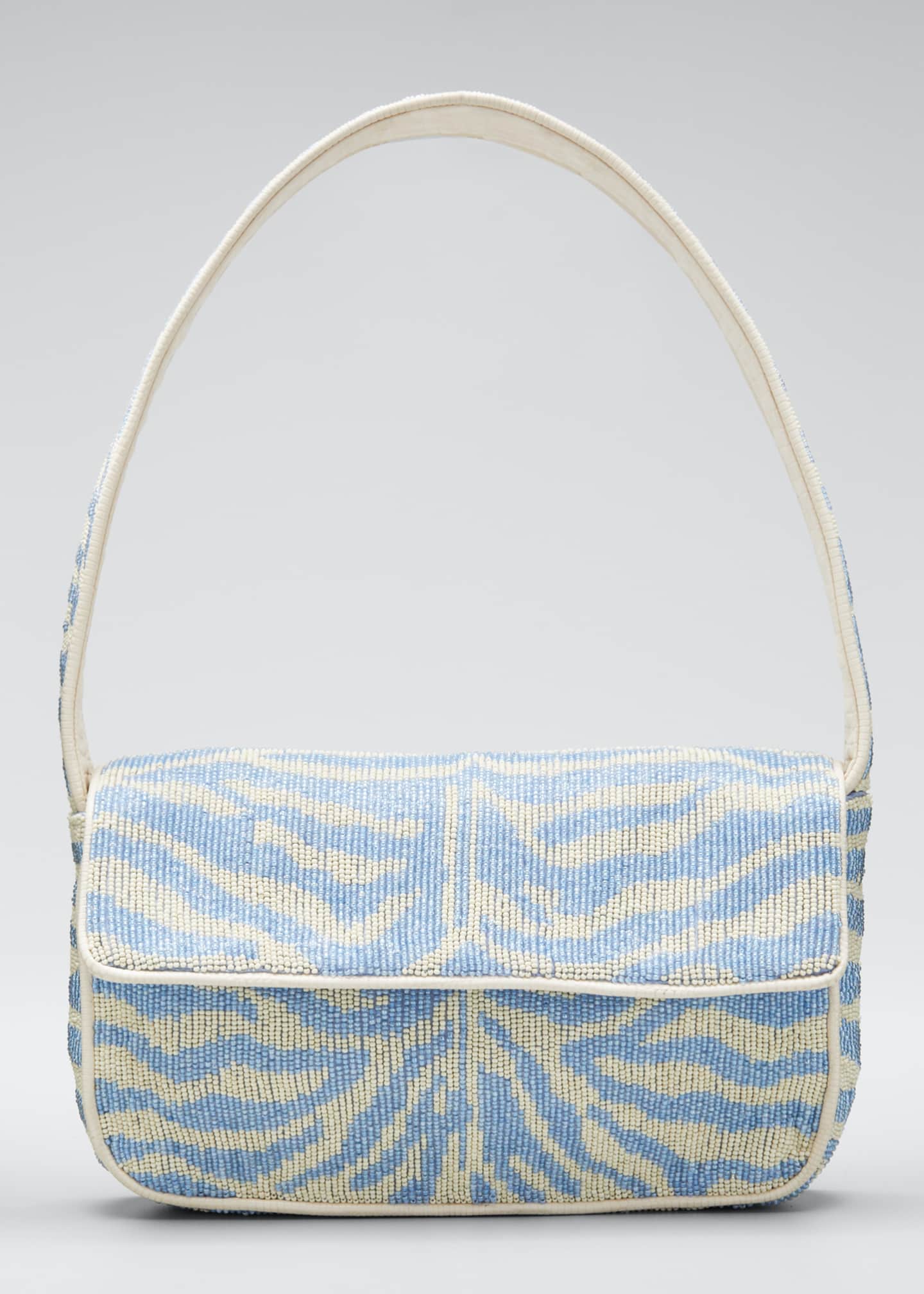 Staud tommy two tone beaded shoulder bag bergdorf goodman