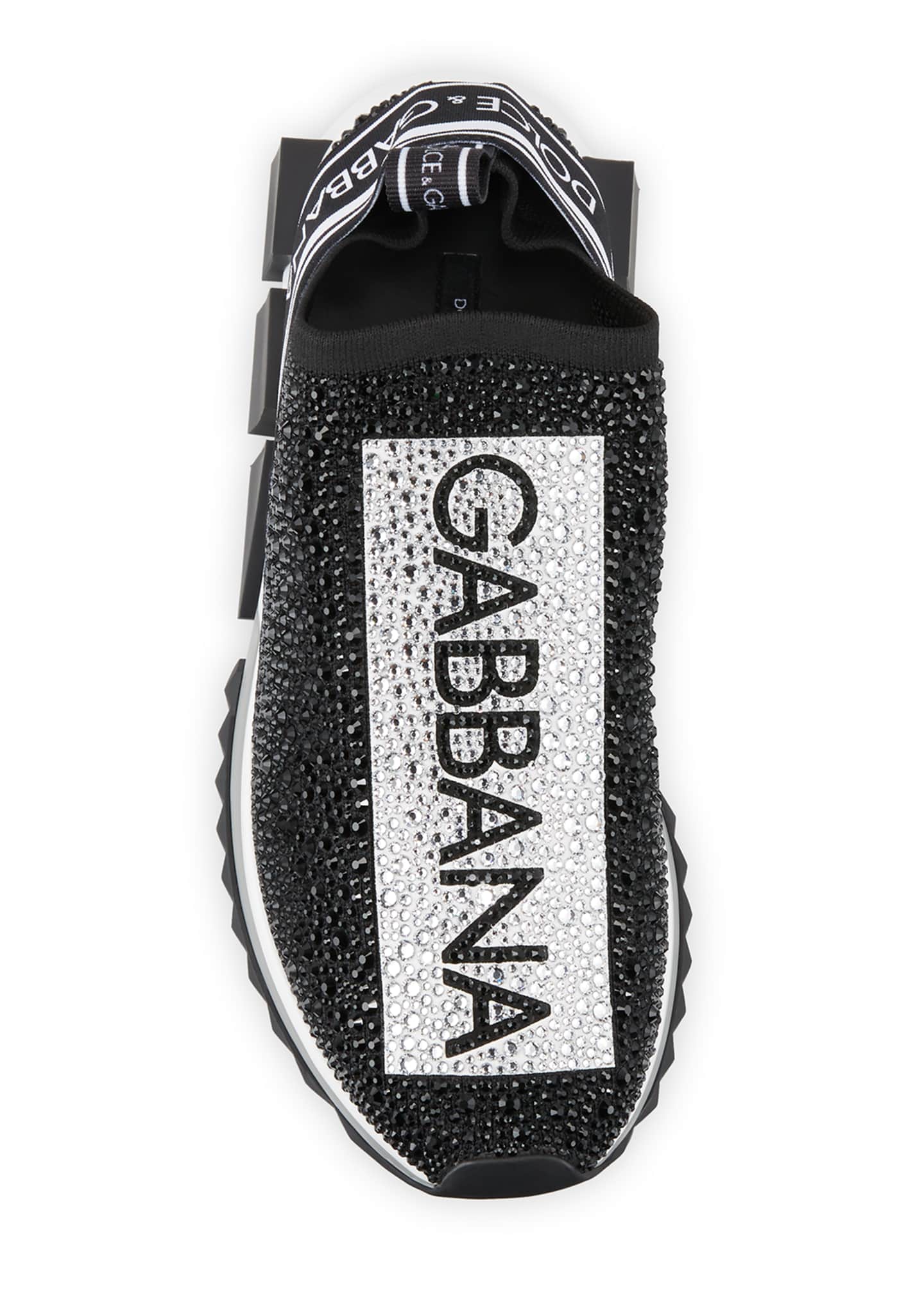 Dolce&Gabbana Men's Sorrento Crystal-Embellished Logo Knit Sneakers -  Bergdorf Goodman
