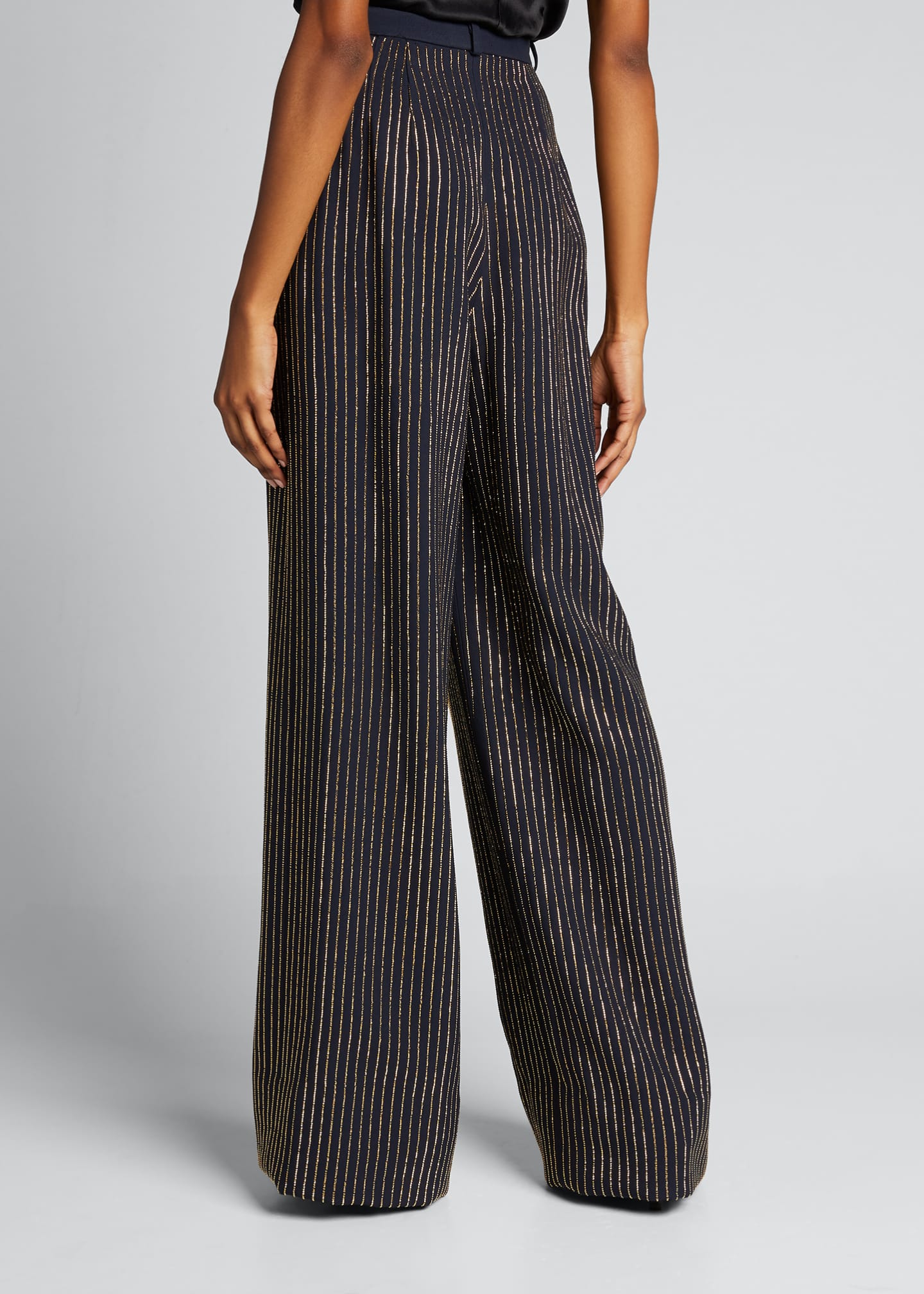 Michael Kors Collection Crystal Pinstripe Wide-Leg Pants - Bergdorf Goodman